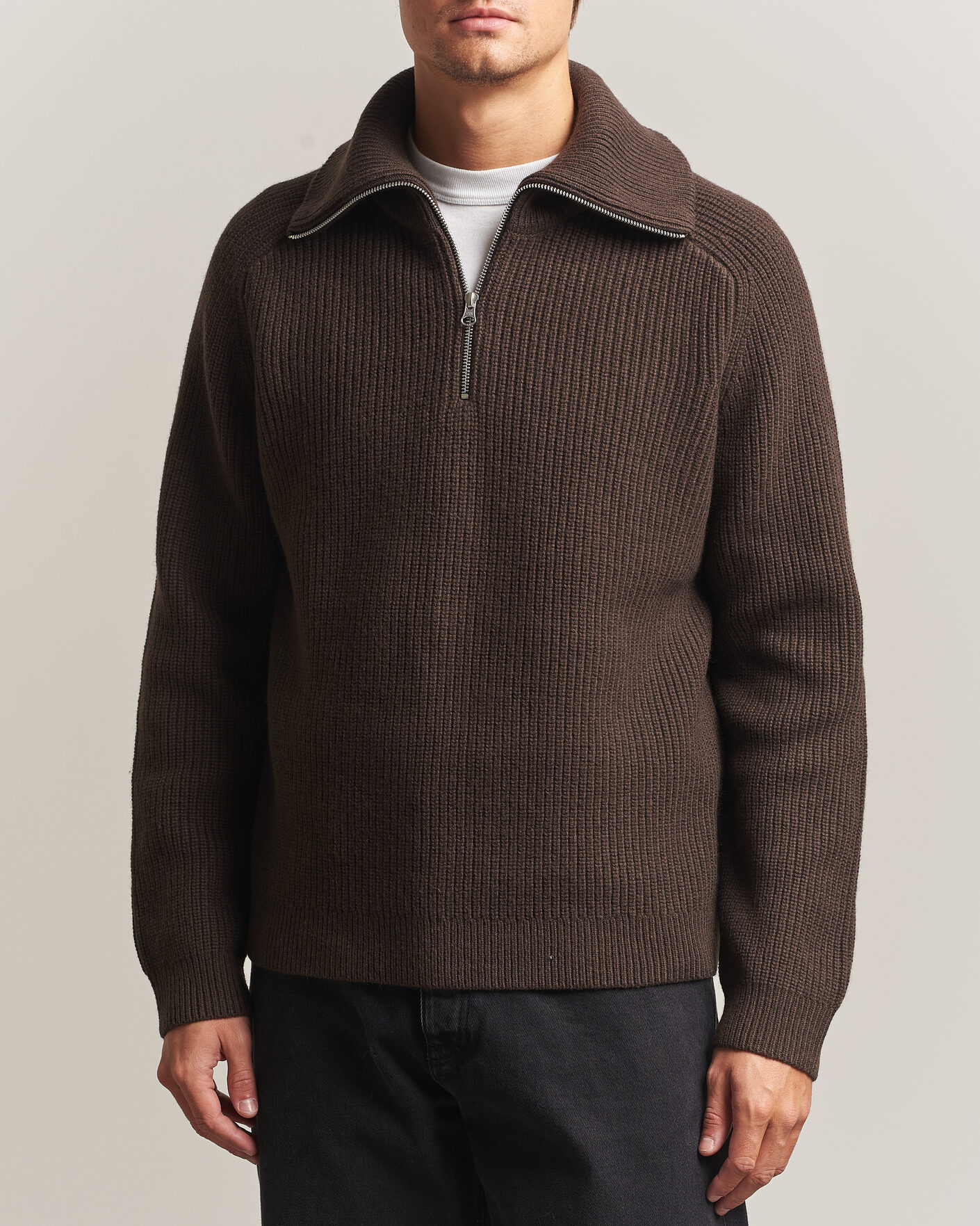 Heren | Truien | Samsøe Samsøe | Rick Wool Heavy Knitted Half Zip Delicioso