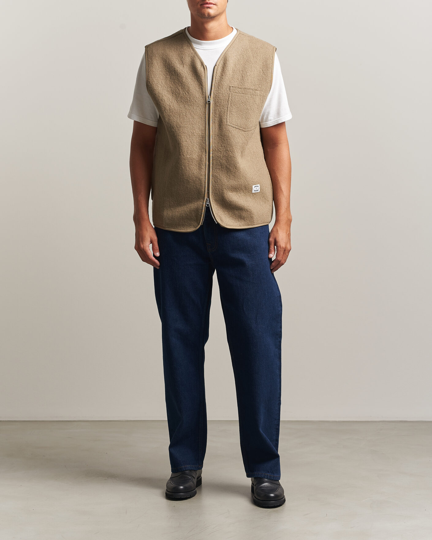 Heren | Truien | Samsøe Samsøe | Hannes Boiled Wool Vest Lead Gray