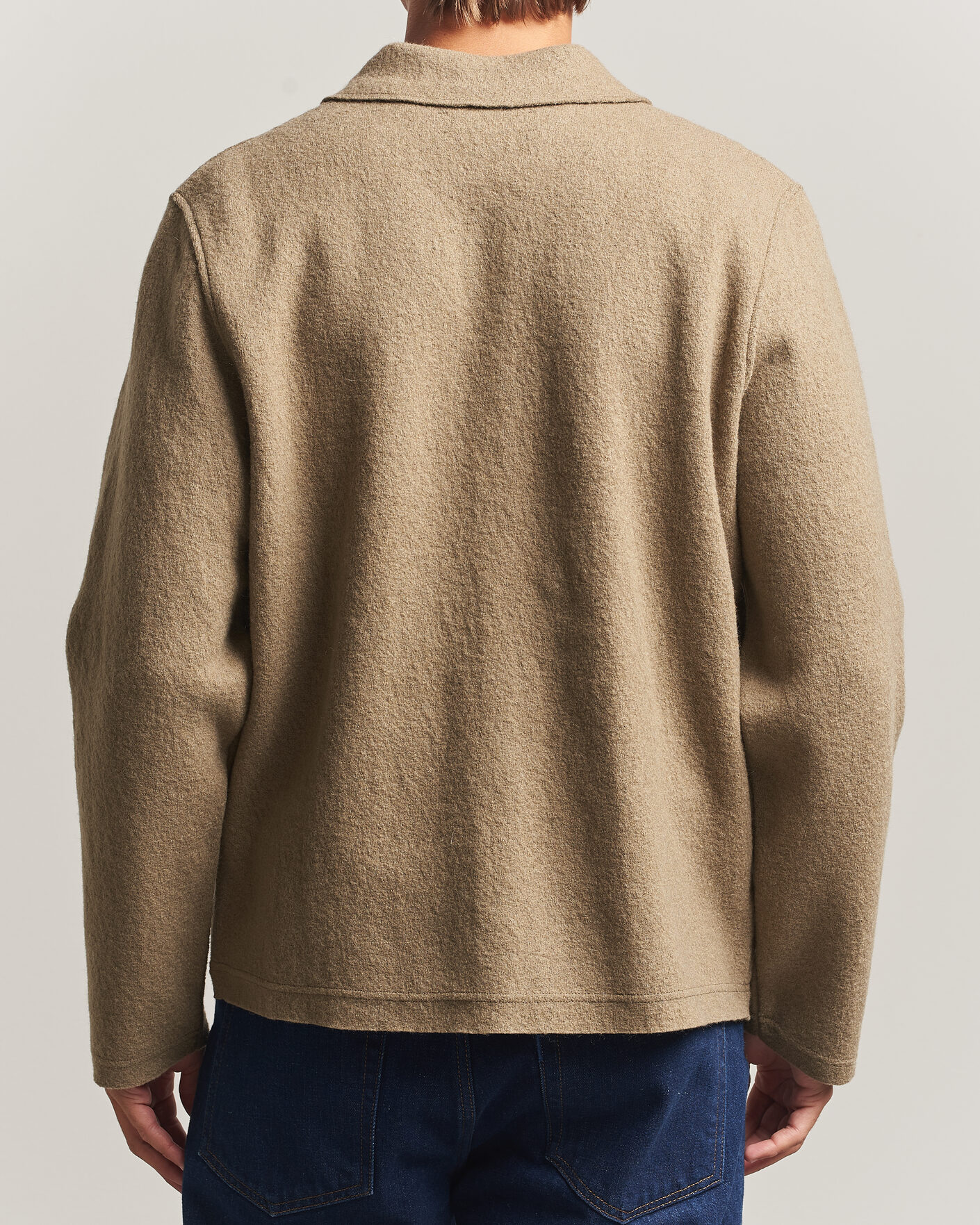 Homme | Pulls Et Tricots | Samsøe Samsøe | Hannes Boiled Wool Full Zip Lead Gray