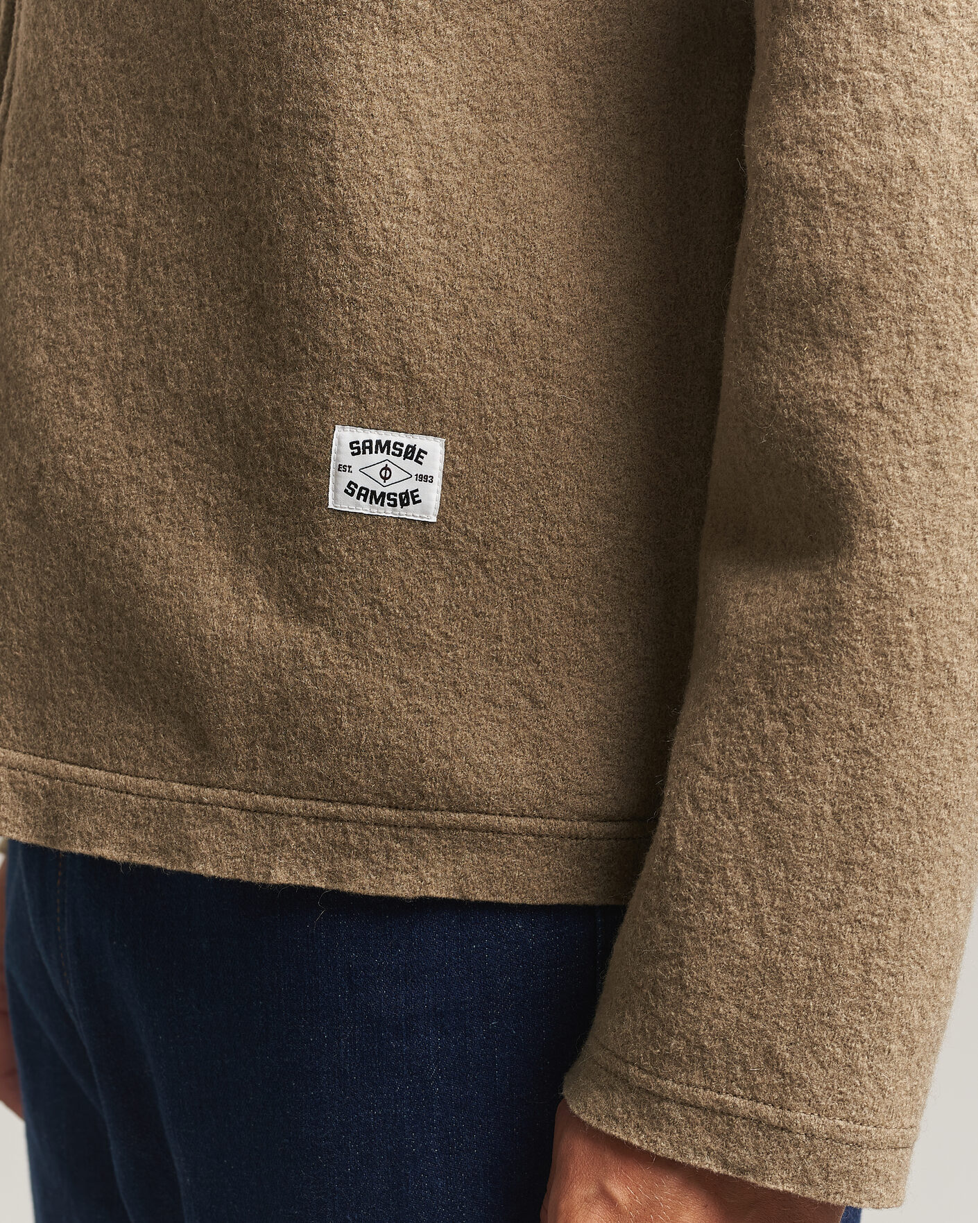 Homme | Pulls Et Tricots | Samsøe Samsøe | Hannes Boiled Wool Full Zip Lead Gray