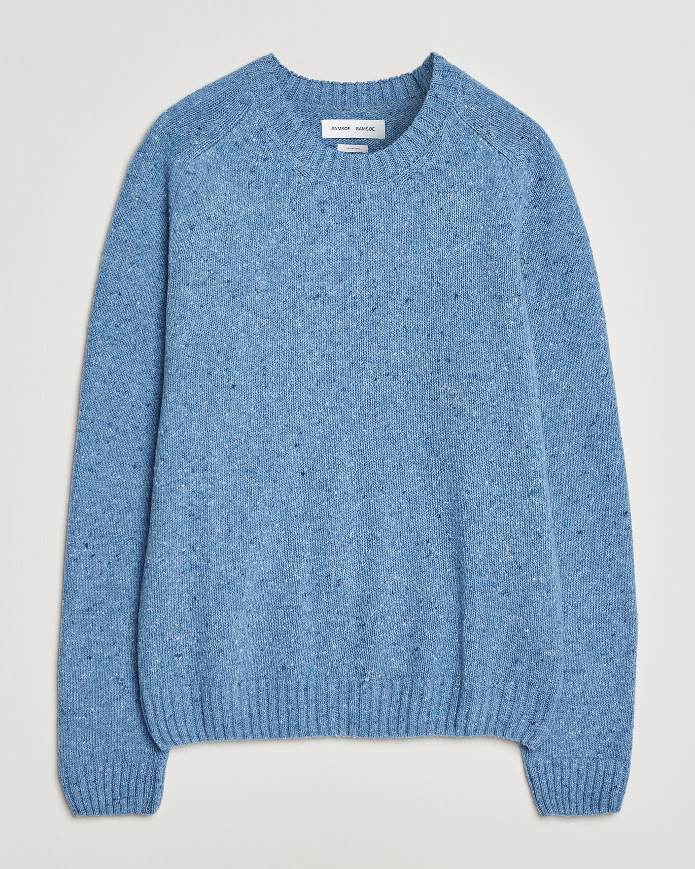 Homme | Pulls Et Tricots | Samsøe Samsøe | Nate Donegal Wool Knitted Striped Sweater Cyaneus