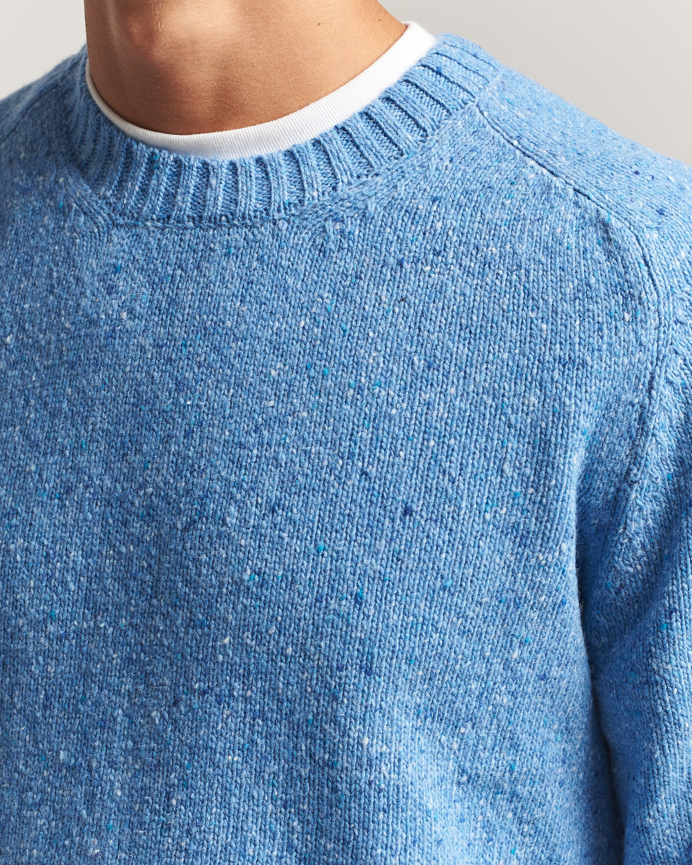Homme | Pulls Et Tricots | Samsøe Samsøe | Nate Donegal Wool Knitted Striped Sweater Cyaneus