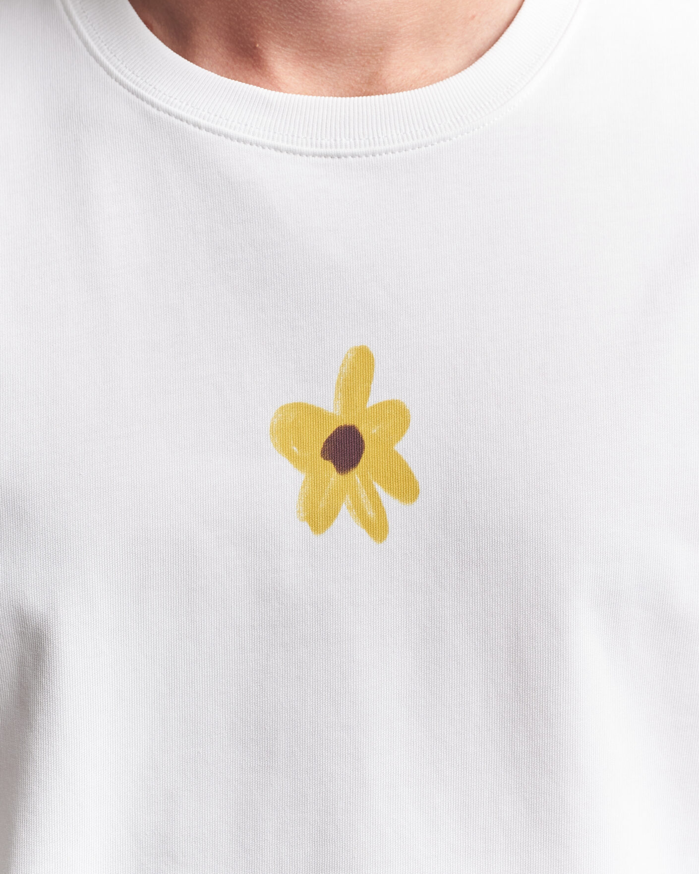 Heren | T-shirts | Samsøe Samsøe | Giles Printed Crew Neck T-Shirt White Flowers