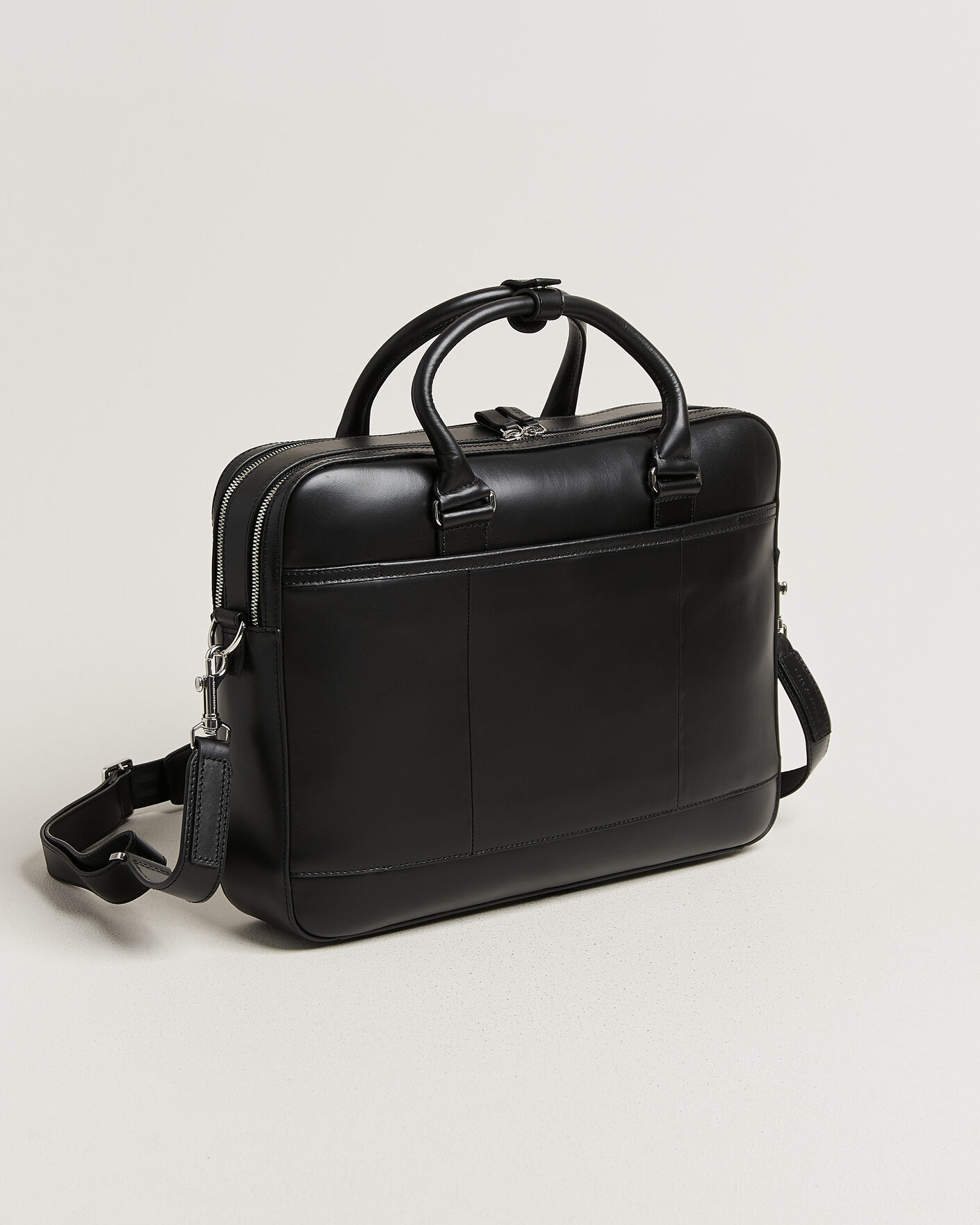 Heren | Tassen | Tiger of Sweden | Burin Smooth Leather Briefcase Black