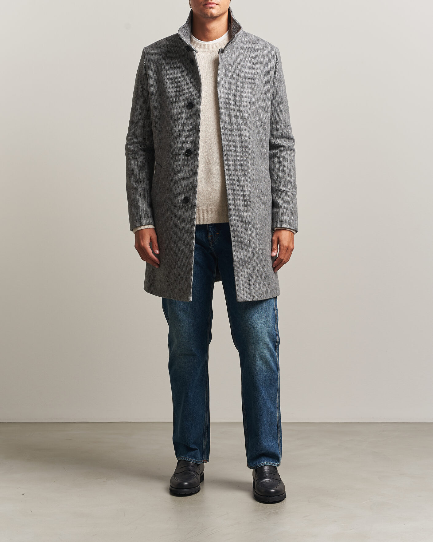 Heren | Jassen | Tiger of Sweden | Aleric Wool Herringbone Coat Fogy