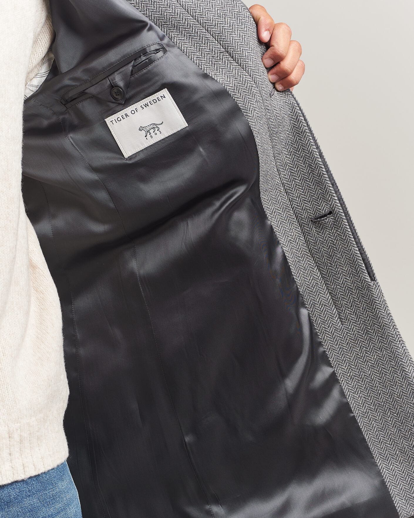 Heren | Jassen | Tiger of Sweden | Aleric Wool Herringbone Coat Fogy