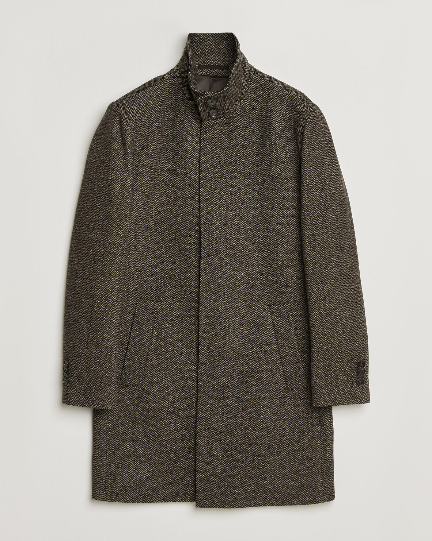 Homme | Manteaux Et Vestes | Tiger of Sweden | Aleric Wool Herringbone Coat Brown