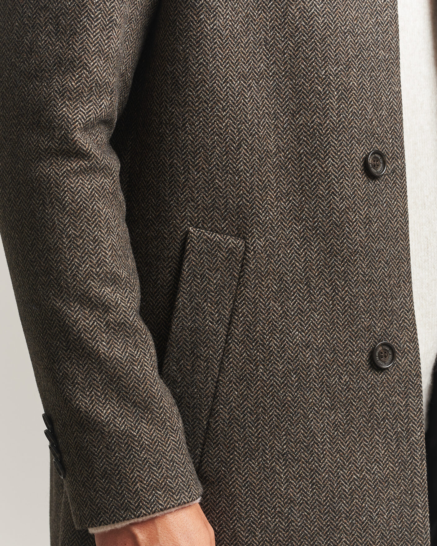 Homme | Manteaux Et Vestes | Tiger of Sweden | Aleric Wool Herringbone Coat Brown