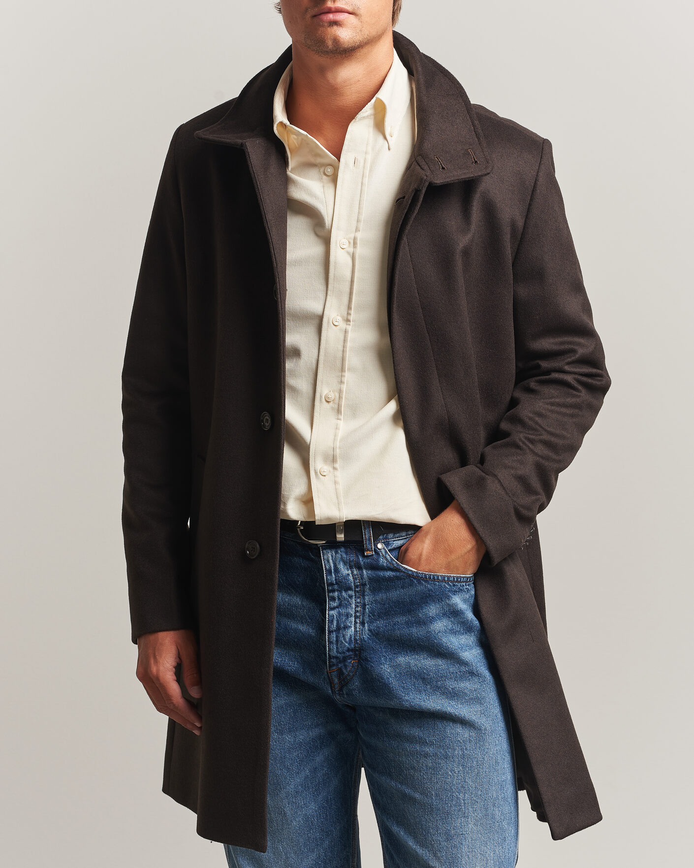Heren | Jassen | Tiger of Sweden | Aleric Wool/Cashmere Coat Espresso