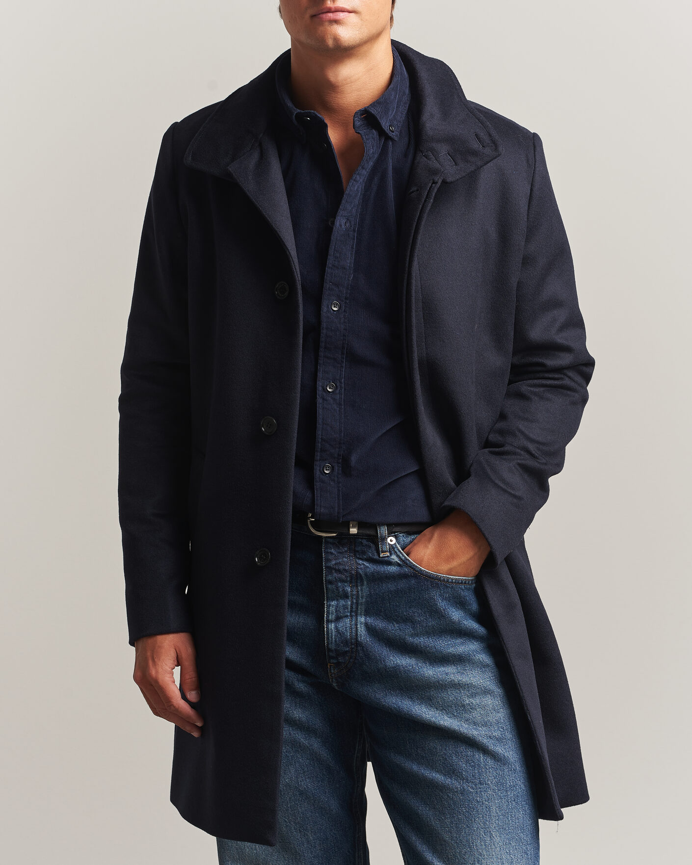 Heren | Jassen | Tiger of Sweden | Aleric Wool/Cashmere Coat Light Ink