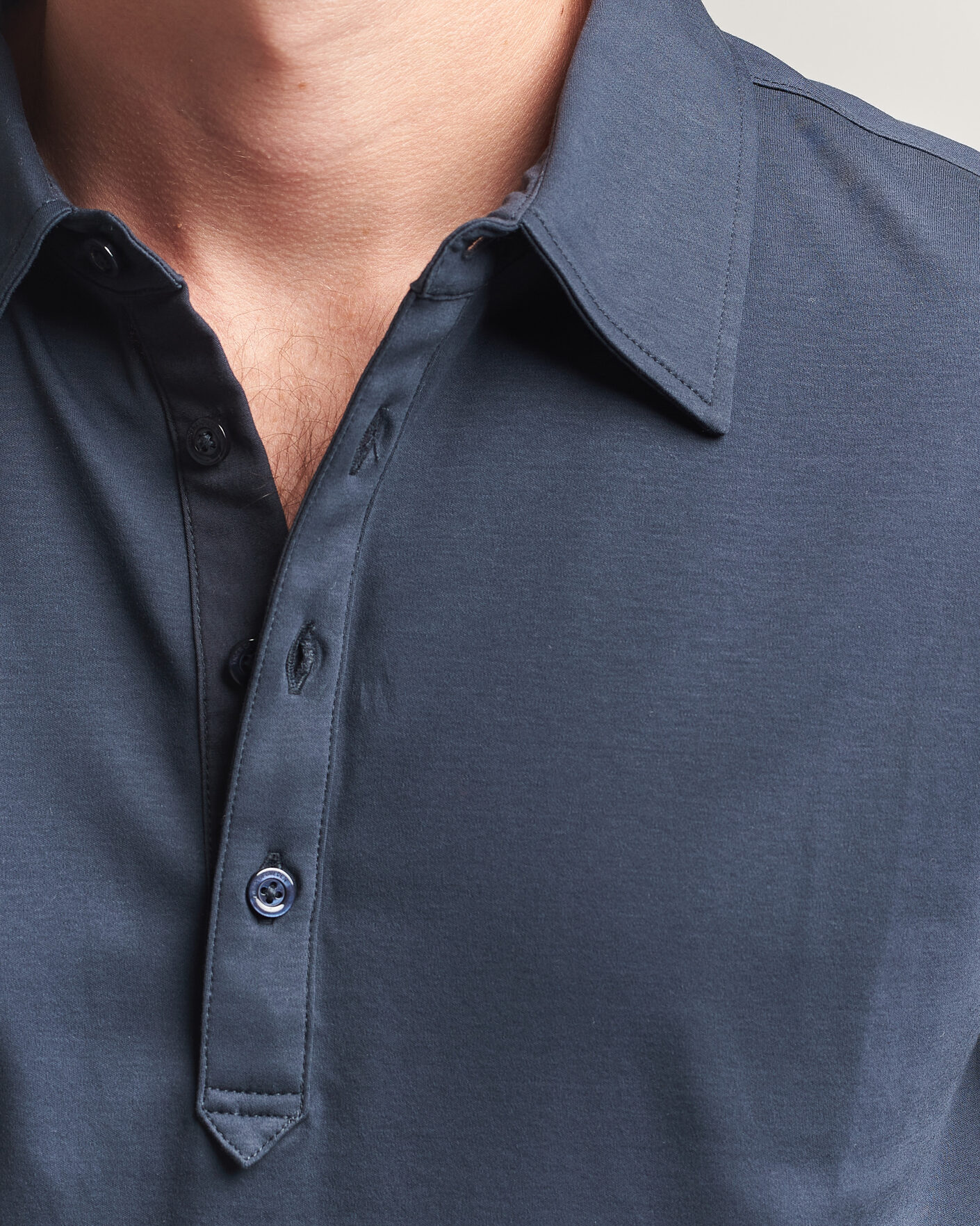 Homme | Polos | Tiger of Sweden | Tanner Mercerized Cotton Polo Light Ink