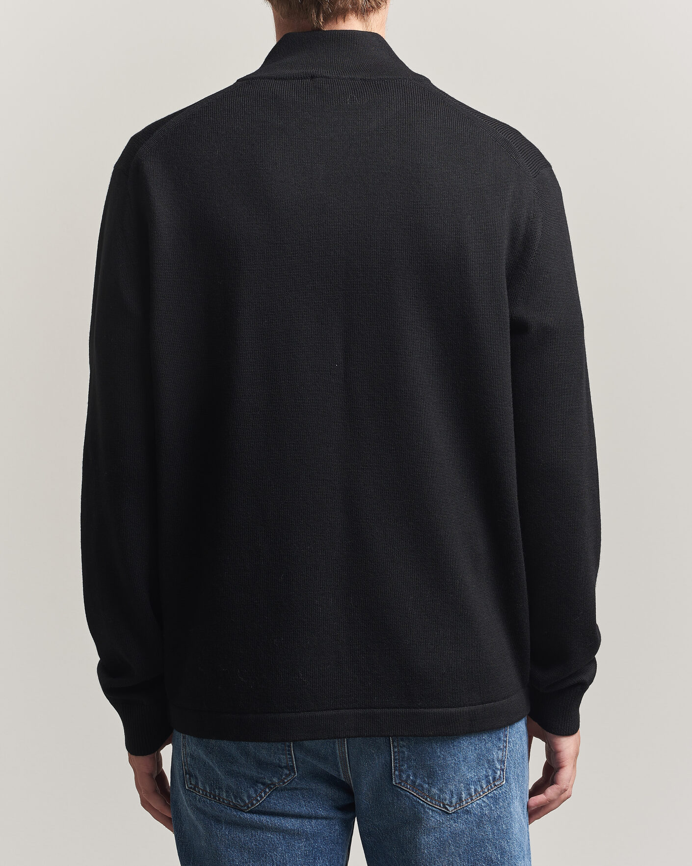 Heren | Truien | Tiger of Sweden | Travis Wool Half Zip Black