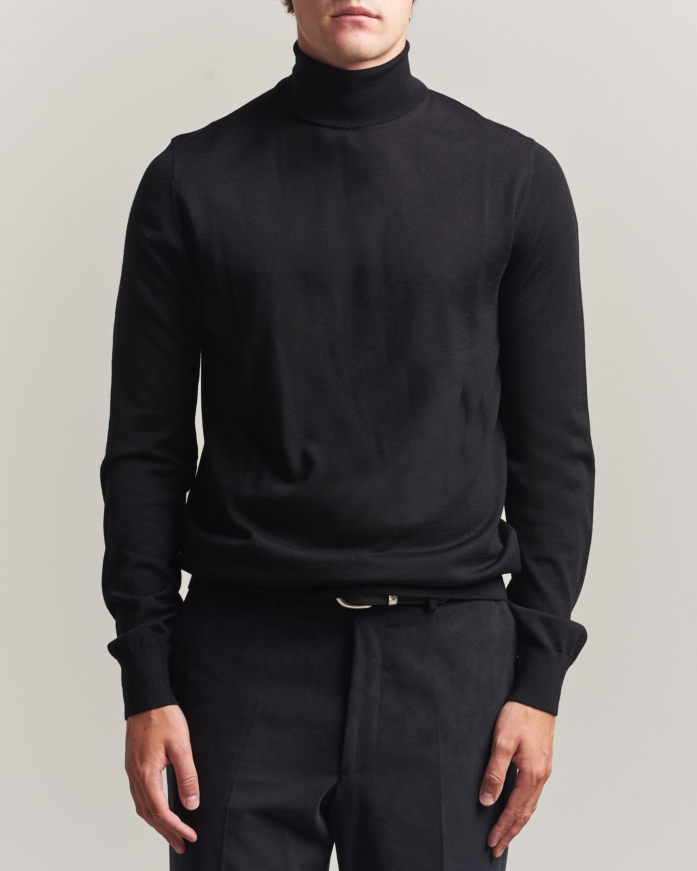 Homme | Pulls Et Tricots | Tiger of Sweden | Nevile Extra Fine Merino Polo Black