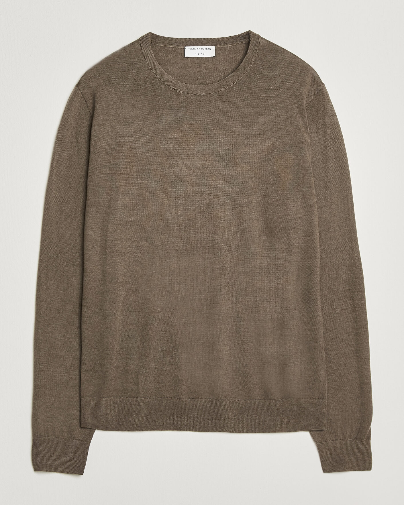 Homme | Pulls Et Tricots | Tiger of Sweden | Connor Extra Fine Merino Crew Neck Pullover Aged Timber