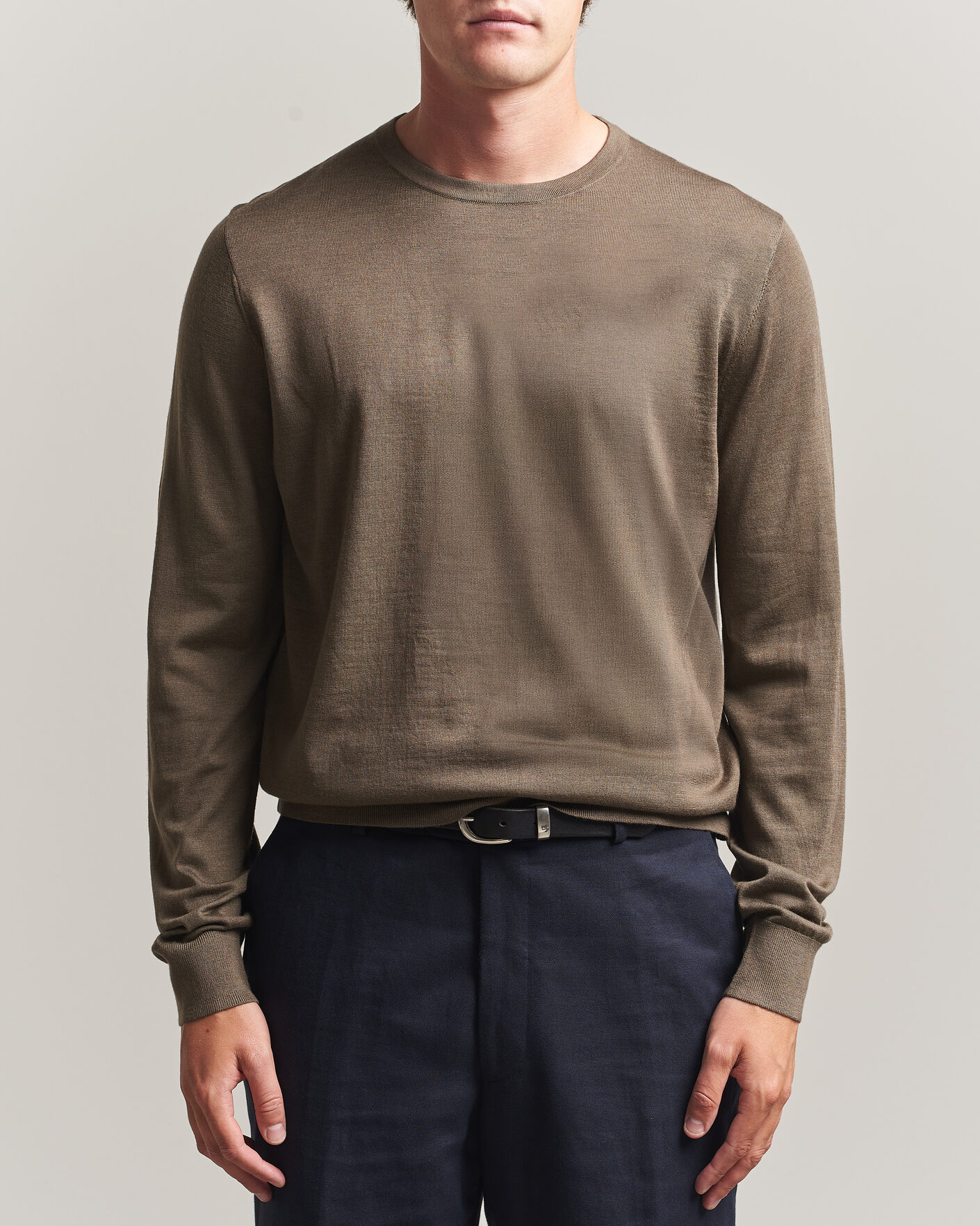 Homme | Pulls Et Tricots | Tiger of Sweden | Connor Extra Fine Merino Crew Neck Pullover Aged Timber