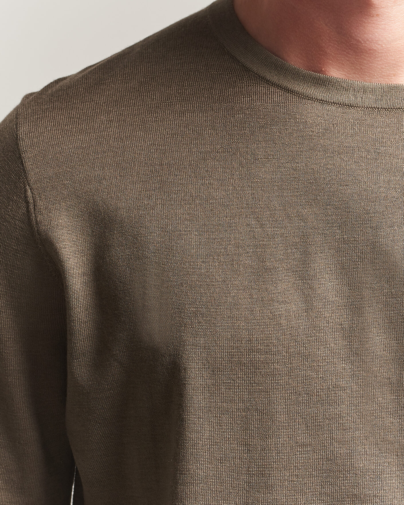 Homme | Pulls Et Tricots | Tiger of Sweden | Connor Extra Fine Merino Crew Neck Pullover Aged Timber