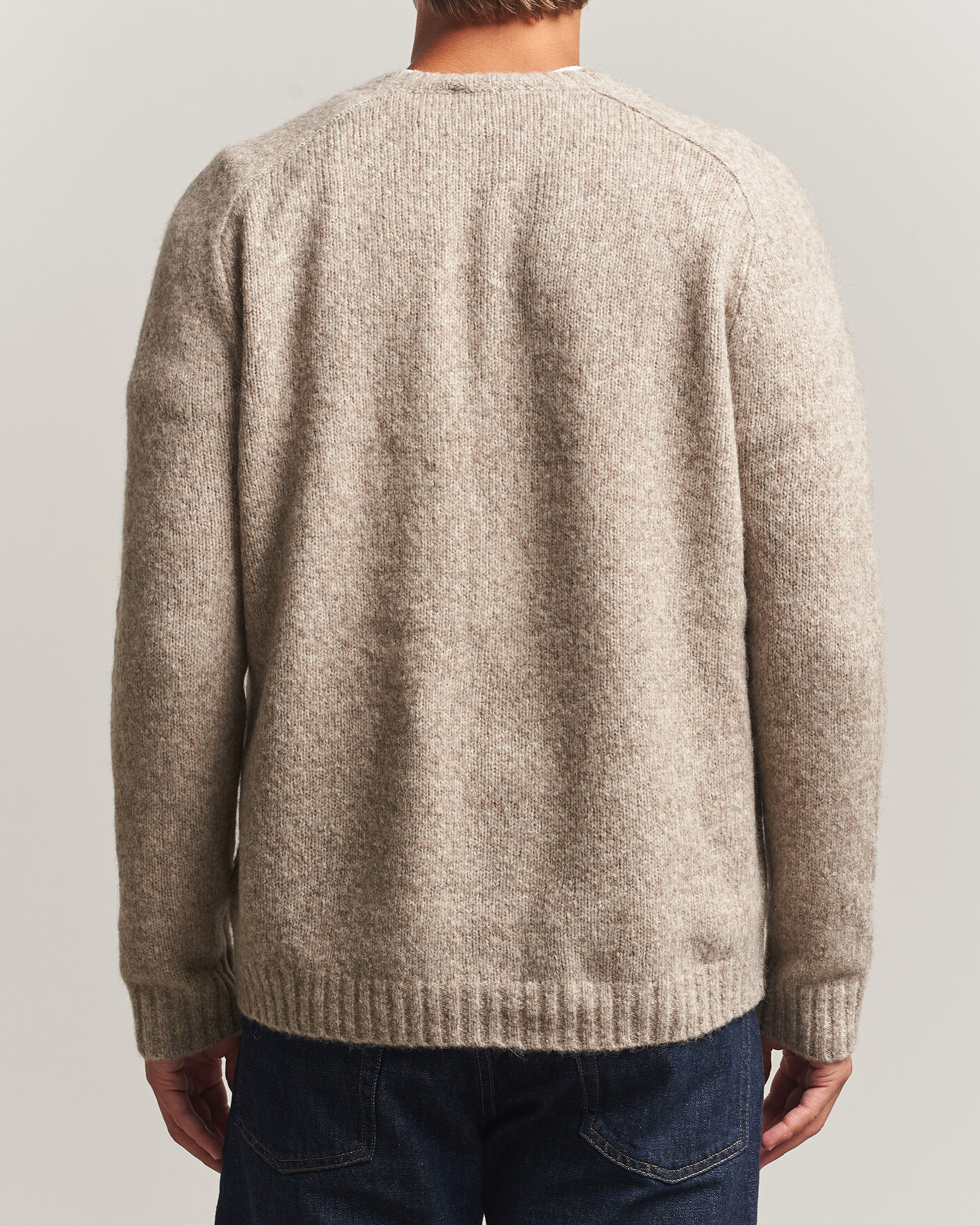 Heren | Truien | Tiger of Sweden | Adryan Yak/Alpaca Knitted Sweater Stone Melange