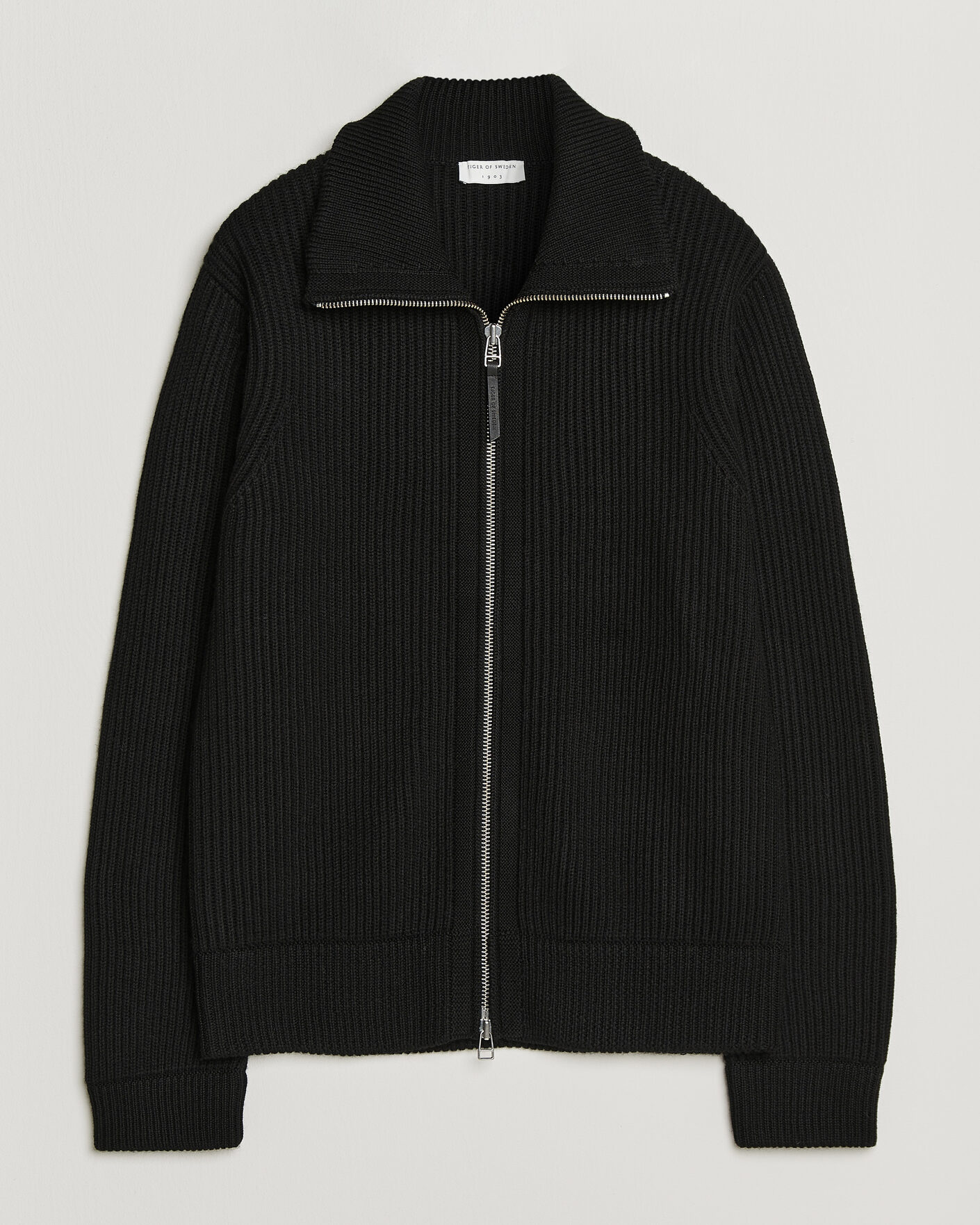 Homme | Pulls Et Tricots | Tiger of Sweden | Niall Wool Heavy Knitted Full Zip Black