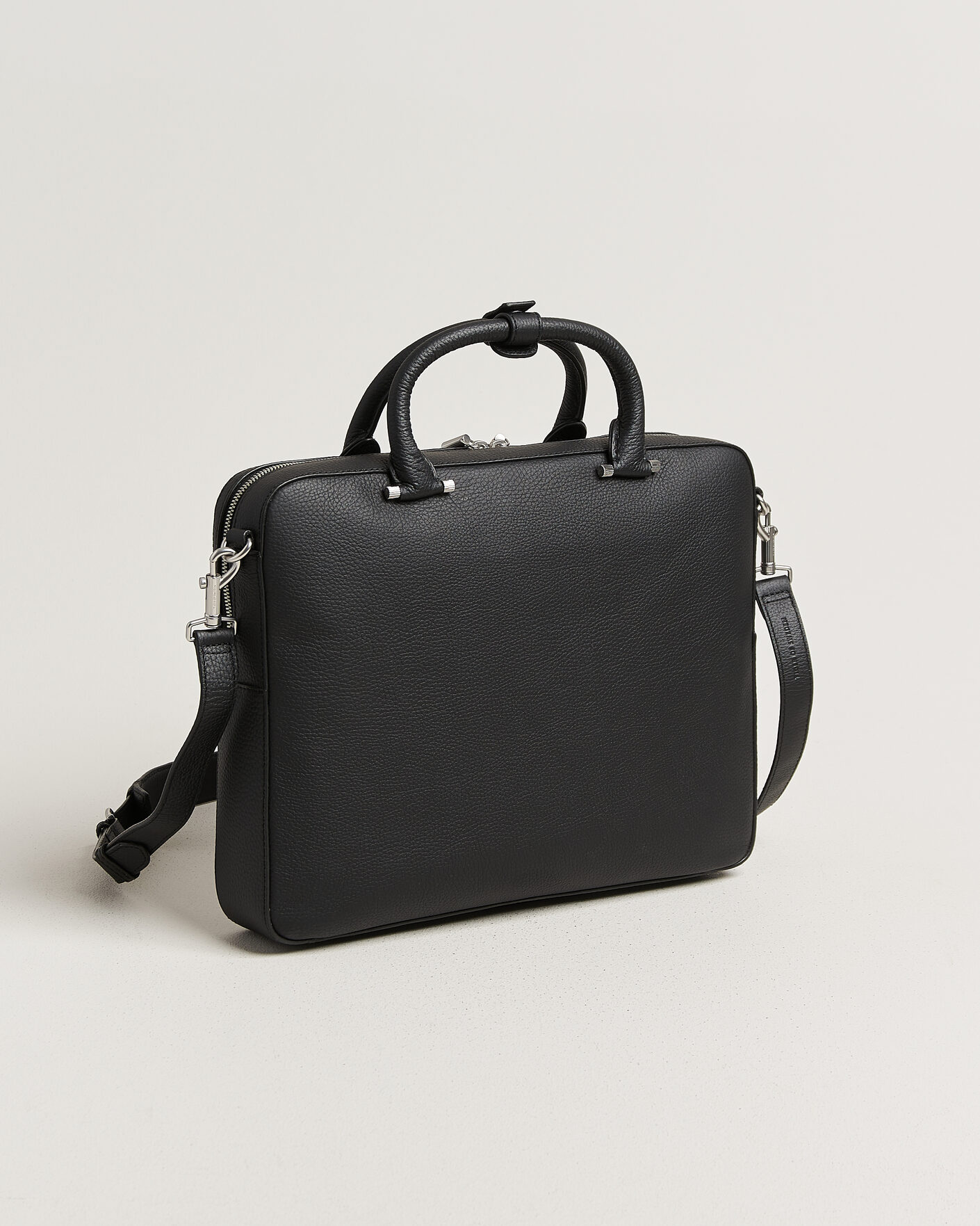 Homme | Sacs | Tiger of Sweden | Valise Grained Leather Briefcase Black