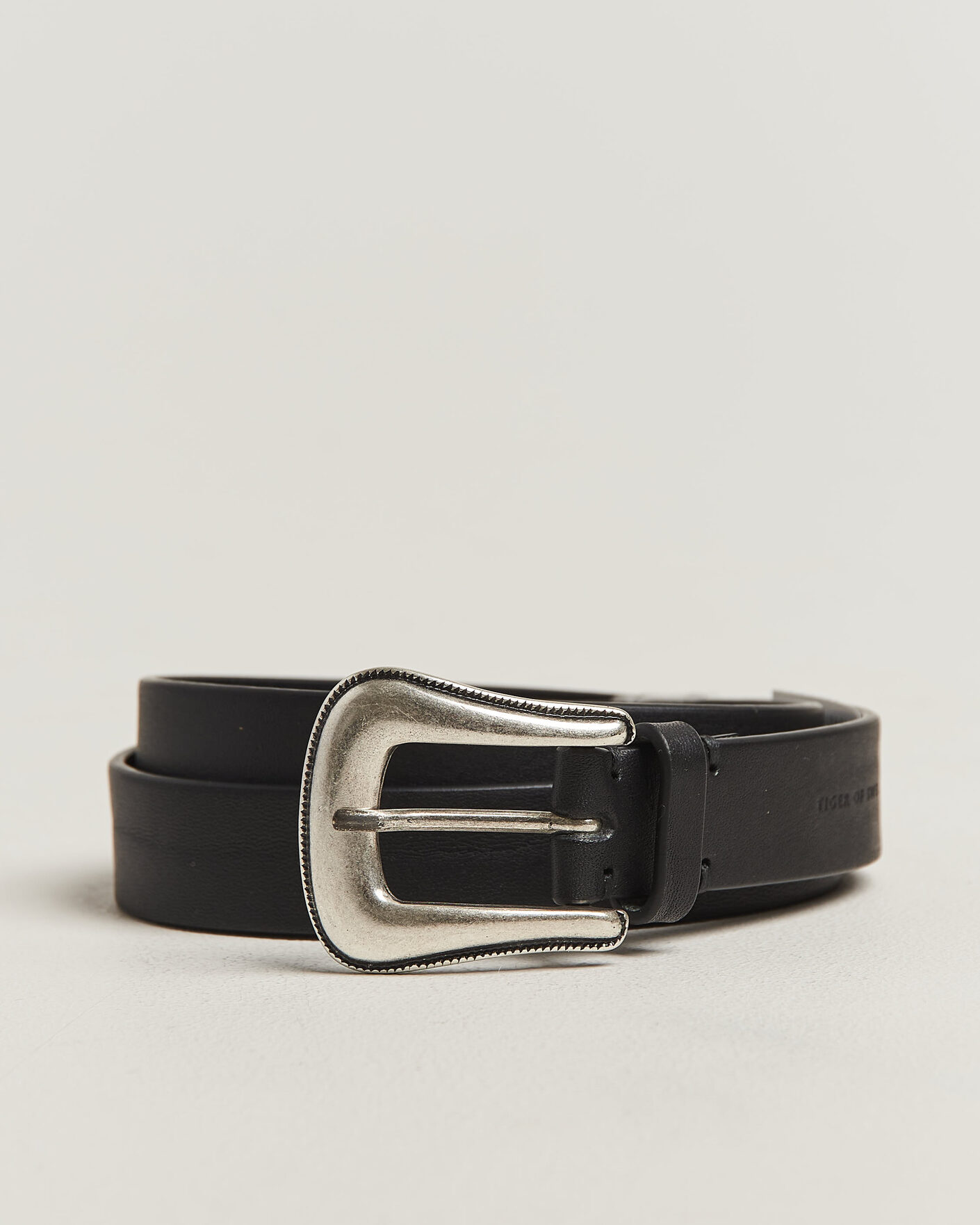 Homme | Ceintures | Tiger of Sweden | Ecus Leather Western Belt Black