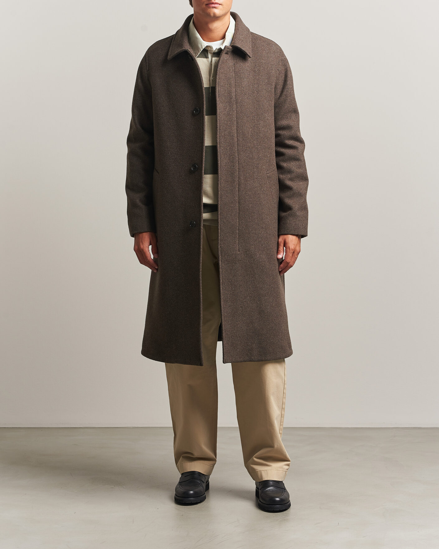 Homme | Manteaux Et Vestes | Tiger of Sweden | Carlton Wool Coat Dusty Brown