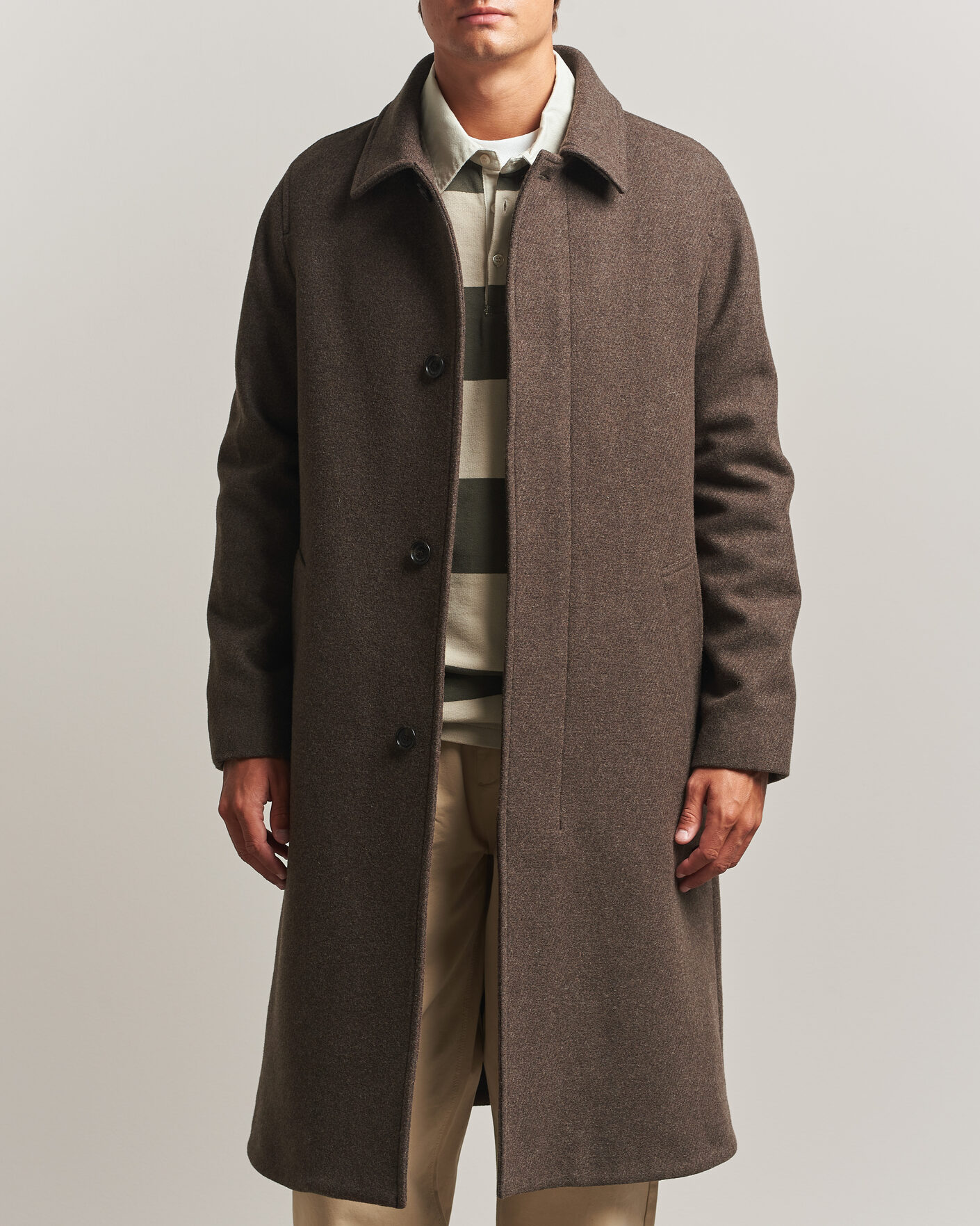 Homme | Manteaux Et Vestes | Tiger of Sweden | Carlton Wool Coat Dusty Brown