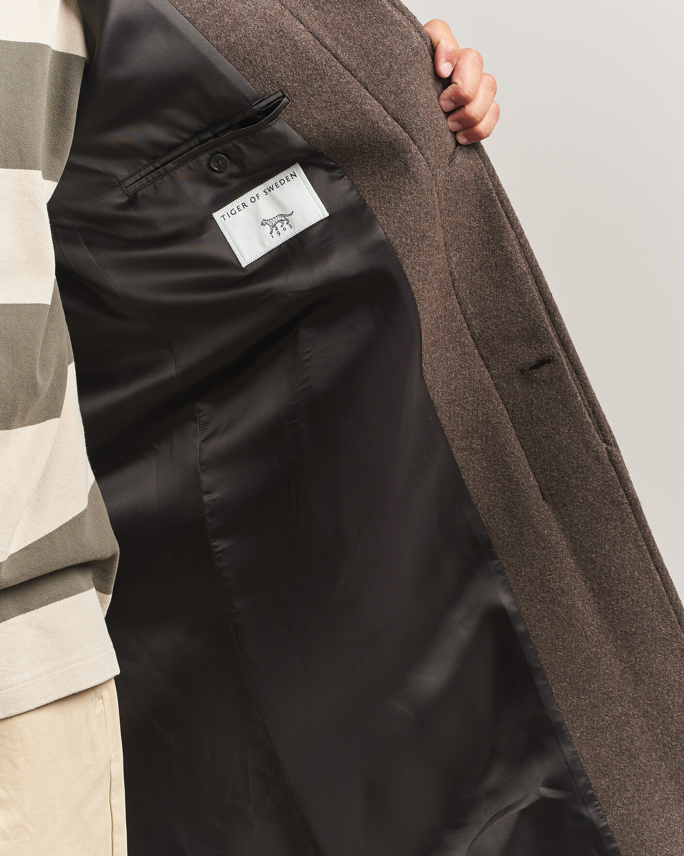 Homme | Manteaux Et Vestes | Tiger of Sweden | Carlton Wool Coat Dusty Brown