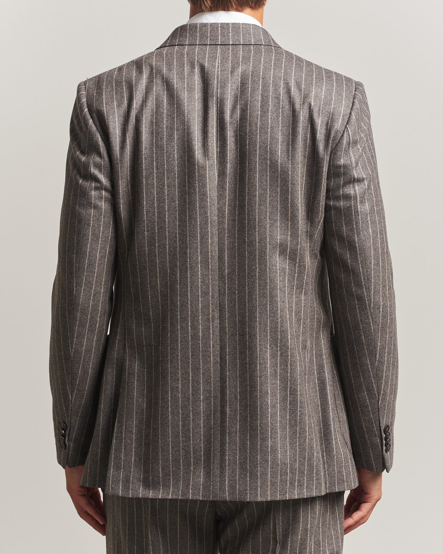 Homme | Blazers | Tiger of Sweden | Joachim Wool Double Breasted Pinstriped Blazer Grey Brown