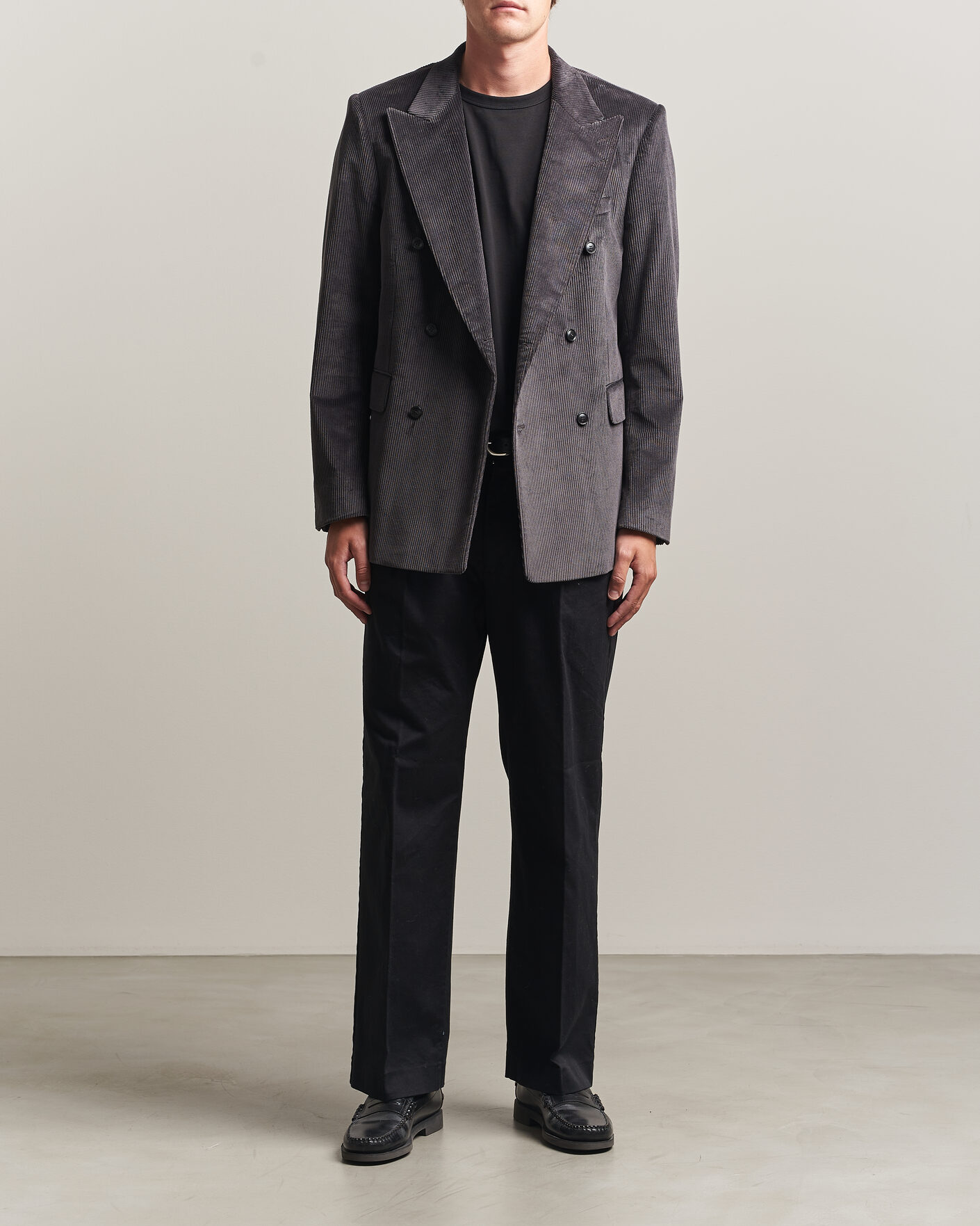 Homme | Blazers | Tiger of Sweden | 1903 Corduroy Double Breasted Blazer Phantom