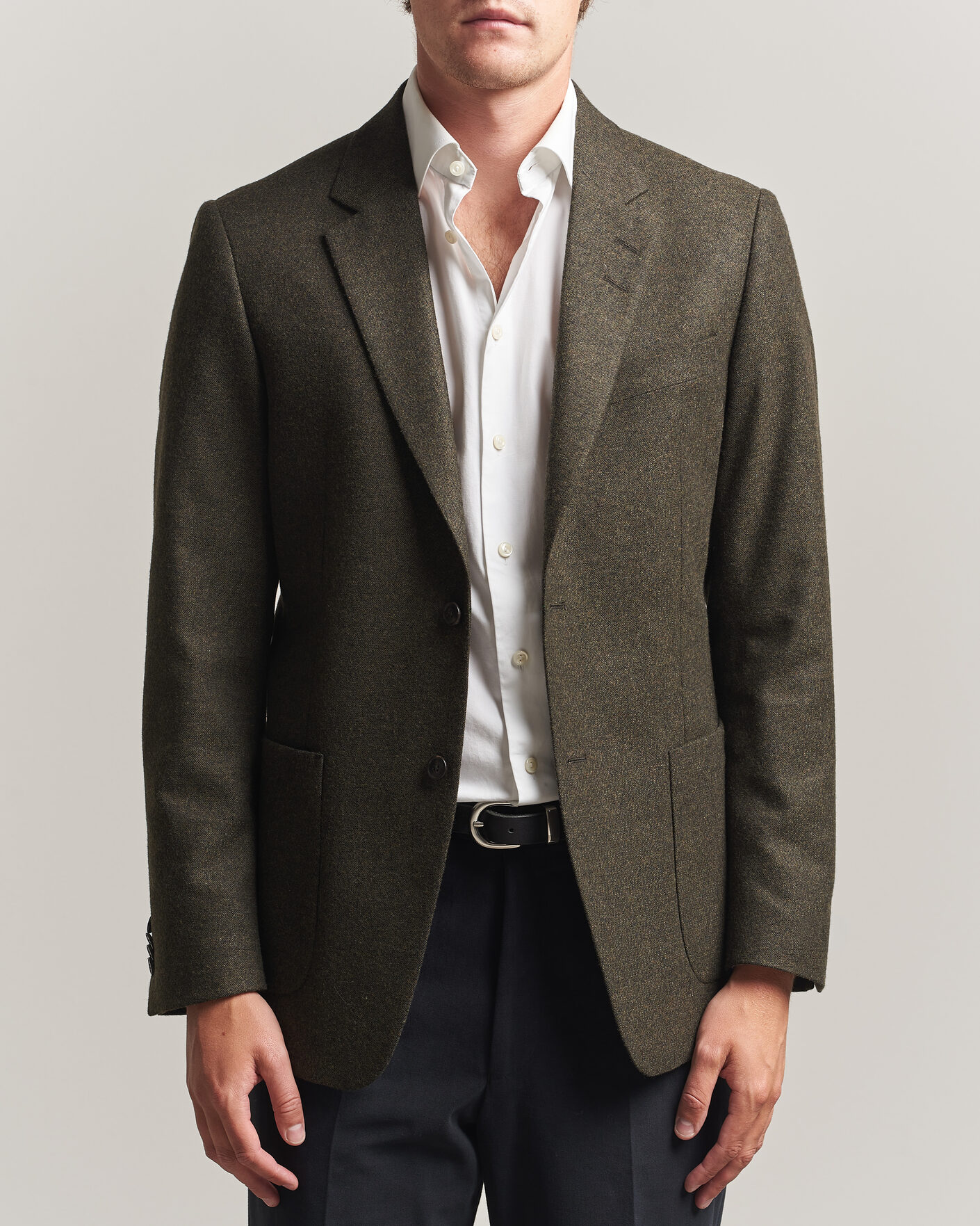 Heren | Blazers | Tiger of Sweden | Justin Wool Flannel Suit Blazer Muted Canopy