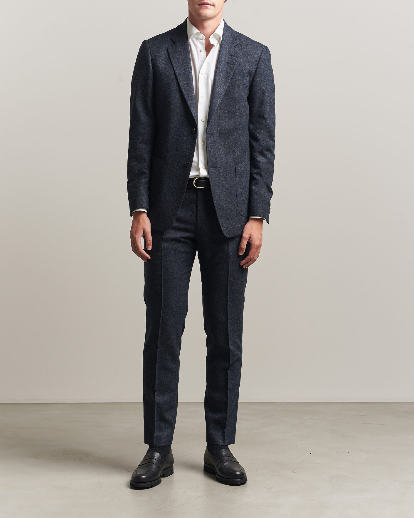 Homme | Blazers | Tiger of Sweden | Justin Wool Flannel Suit Blazer Midnight Blue