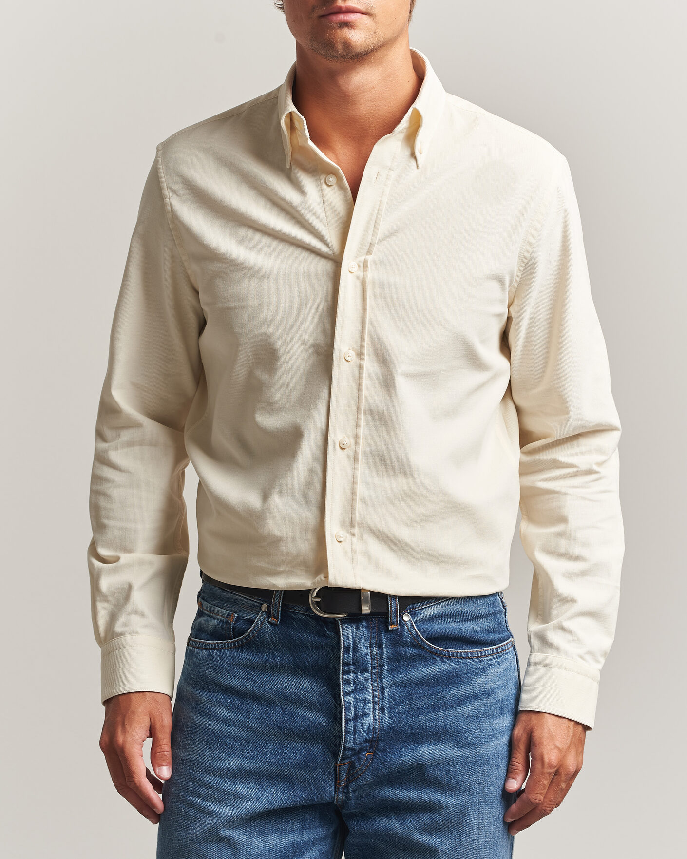 Homme | Chemises | Tiger of Sweden | Bjorn Corduroy Shirt Cream White