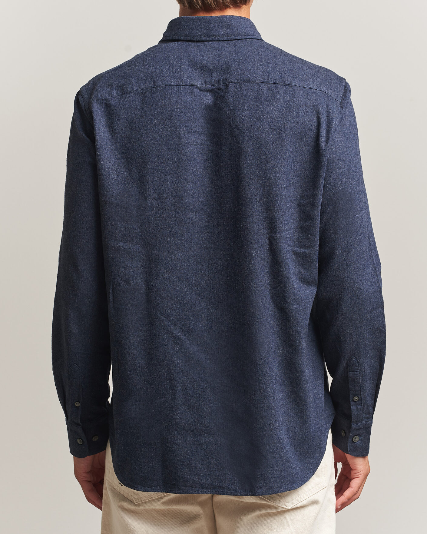 Homme | Chemises | Tiger of Sweden | Bjorn Brushed Cotton Shirt Steel Blue