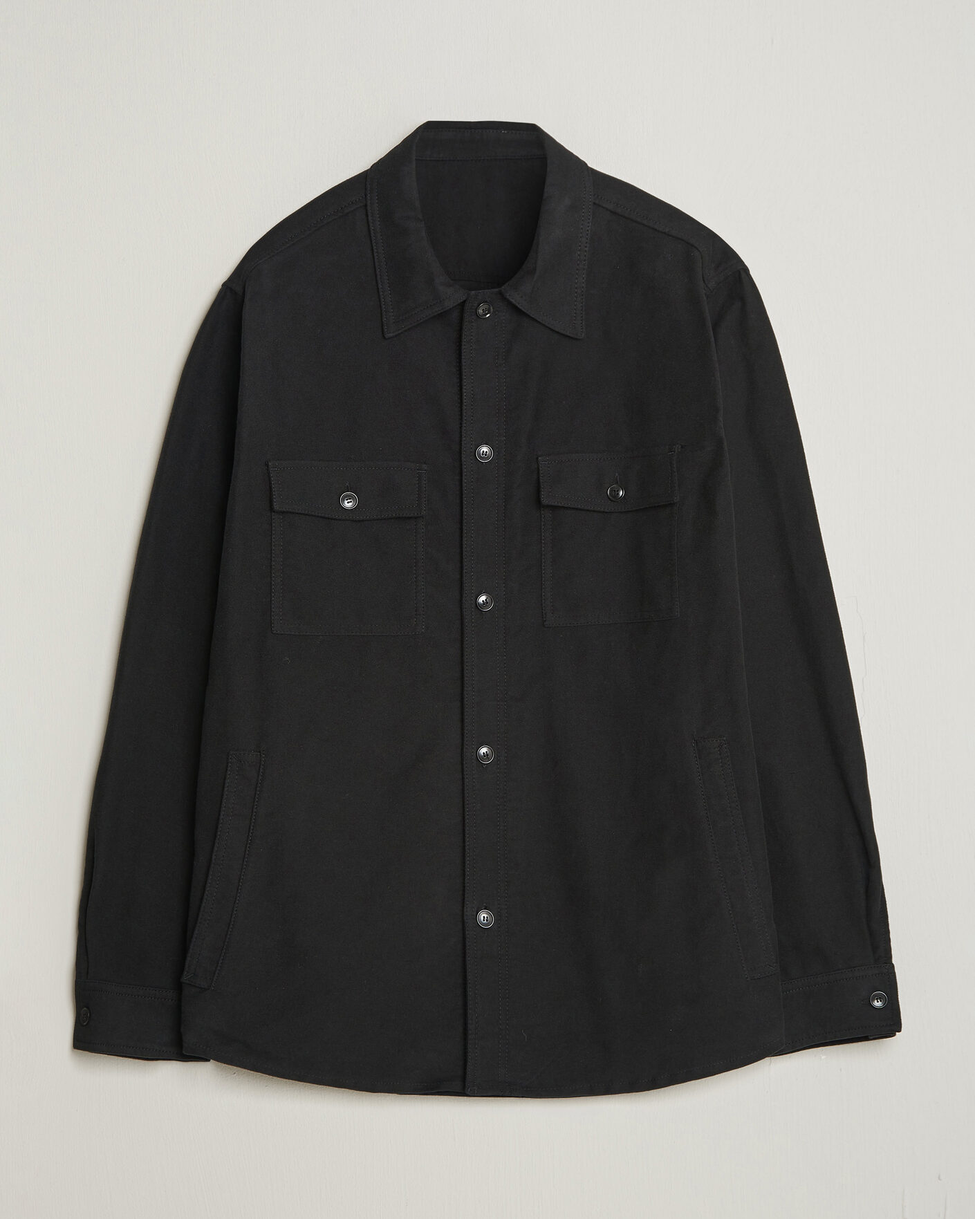 Heren | Overhemden | Tiger of Sweden | Bishop Cotton Overshirt Black