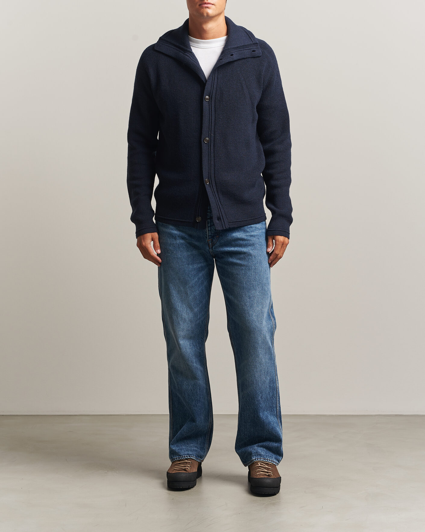 Homme | Pulls Et Tricots | Tiger of Sweden | Leander Wool Knitted Cardigan Night Grape