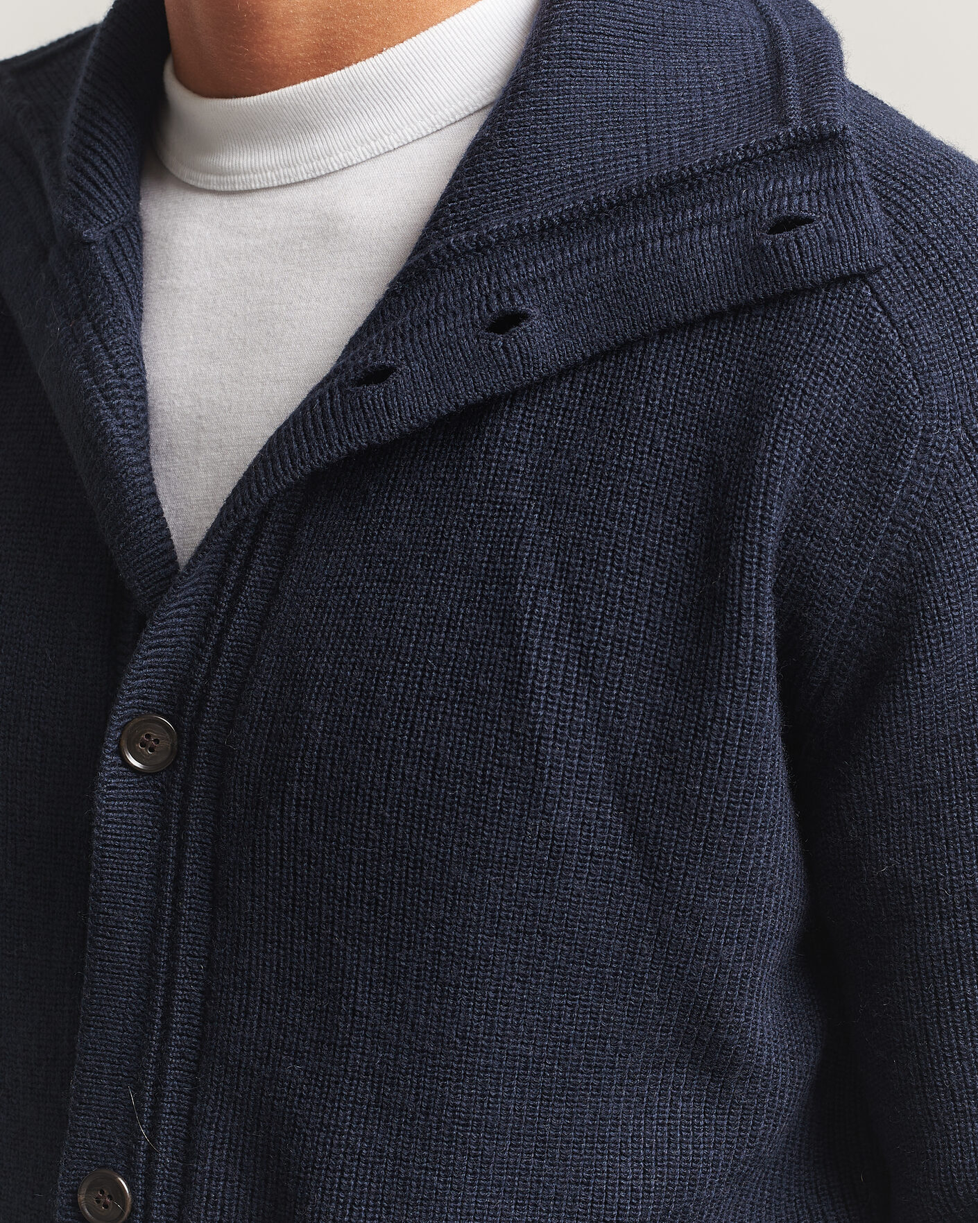 Homme | Pulls Et Tricots | Tiger of Sweden | Leander Wool Knitted Cardigan Night Grape