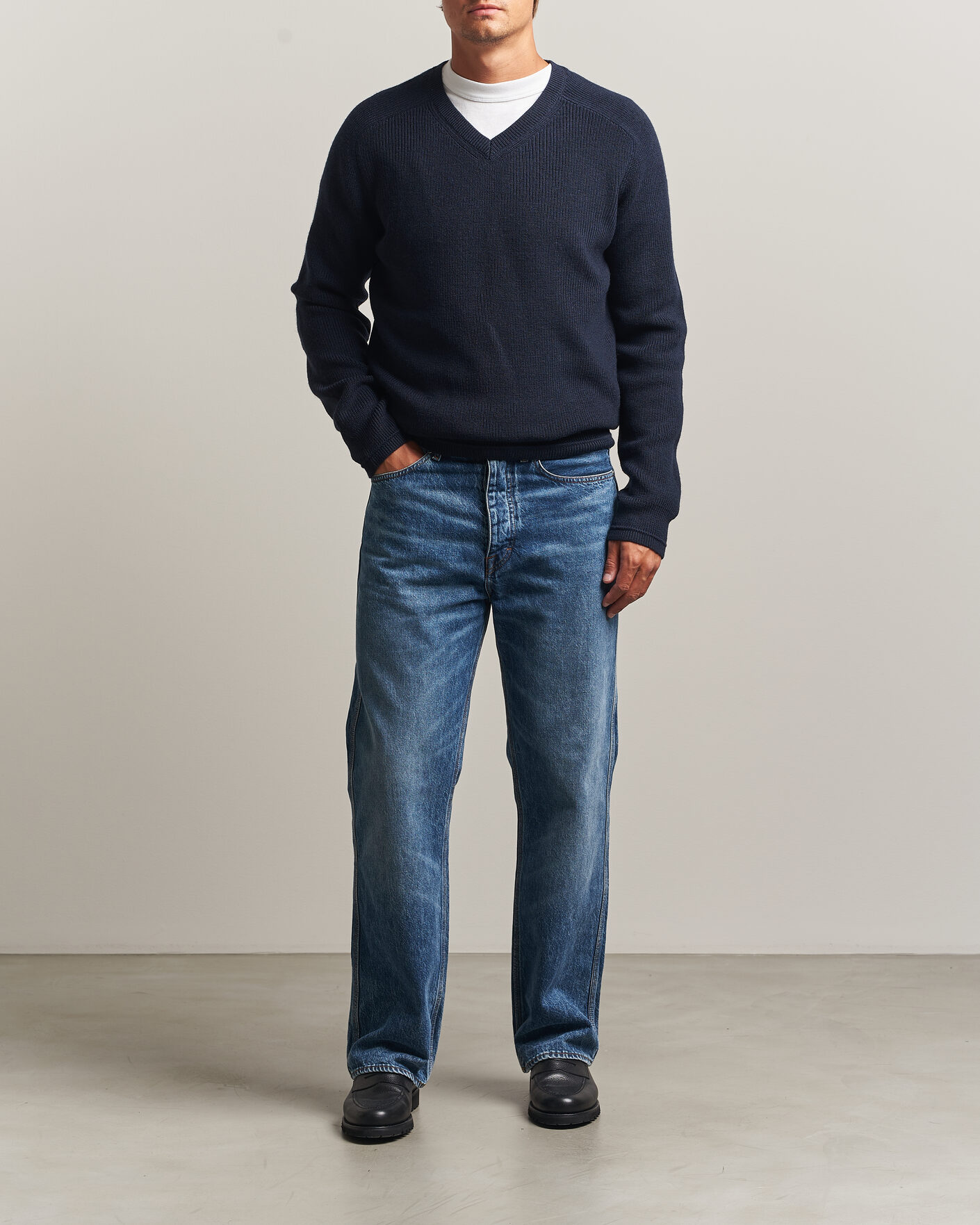Homme | Pulls Et Tricots | Tiger of Sweden | Logan Wool Knitted V-Neck Night Grape