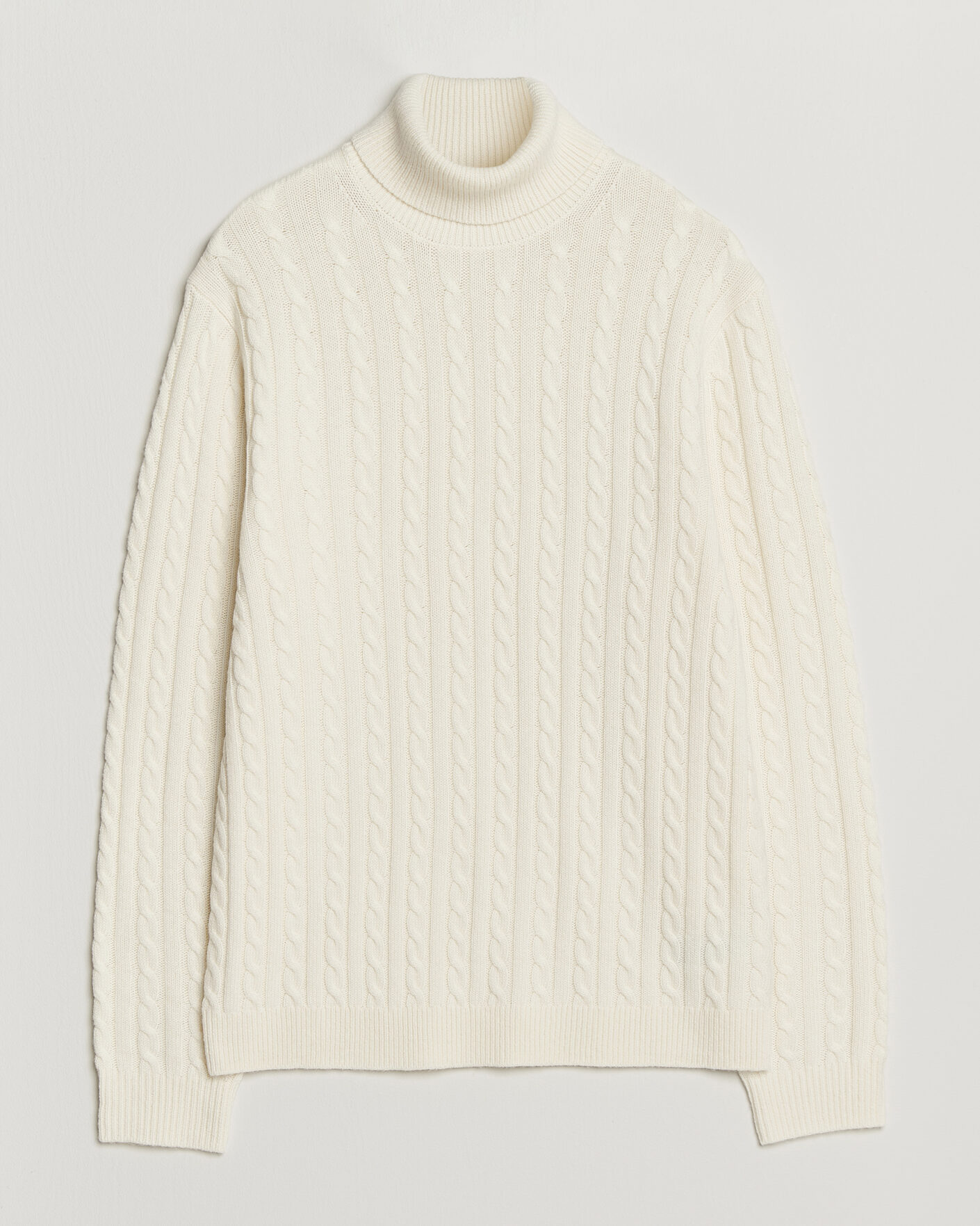 Homme | Pulls Et Tricots | Tiger of Sweden | Wilde Wool/Cashmere Cable Turtleneck Porcelain Cream