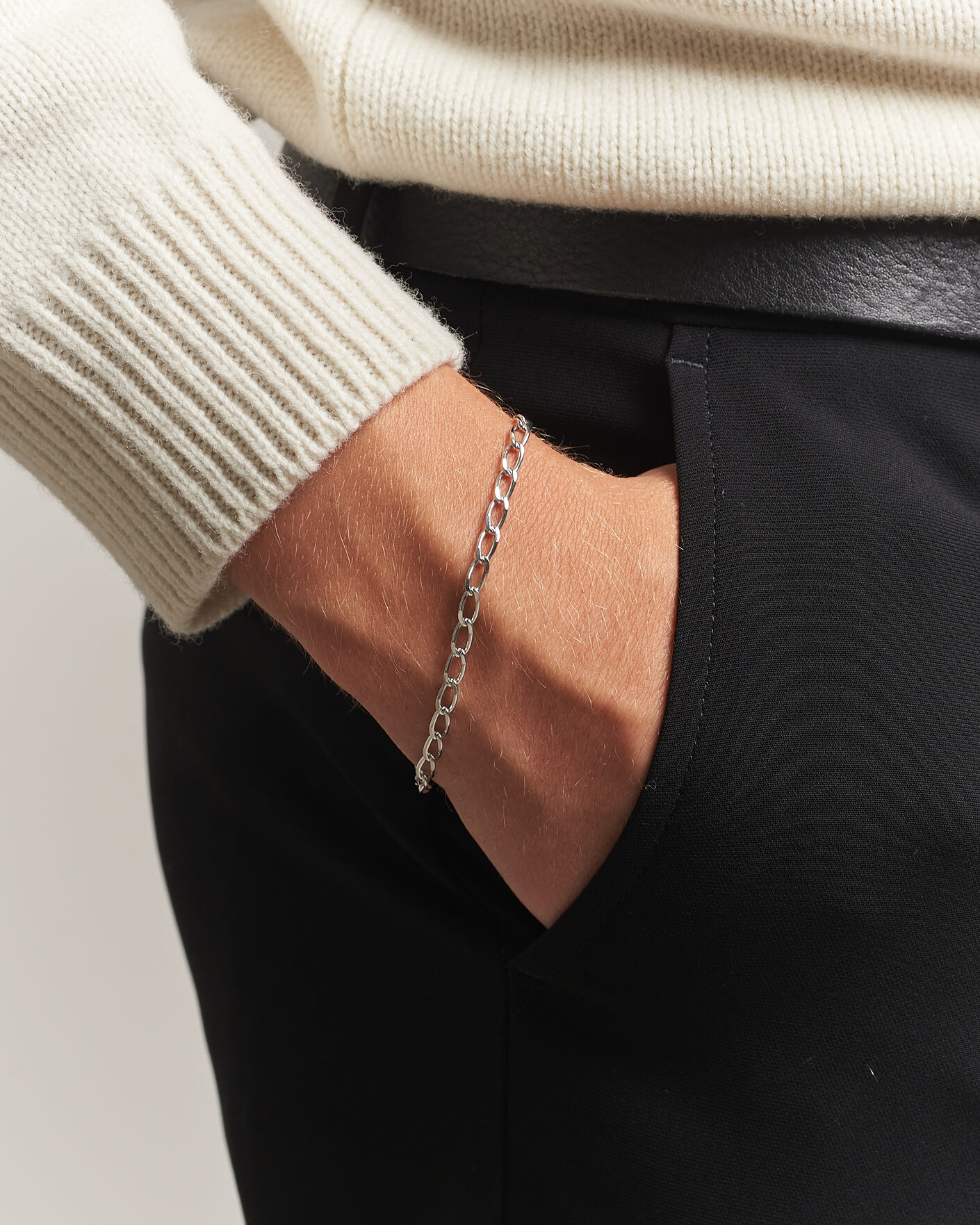 Homme | Bijoux | Tom Wood | Arlo Medium Bracelet Silver