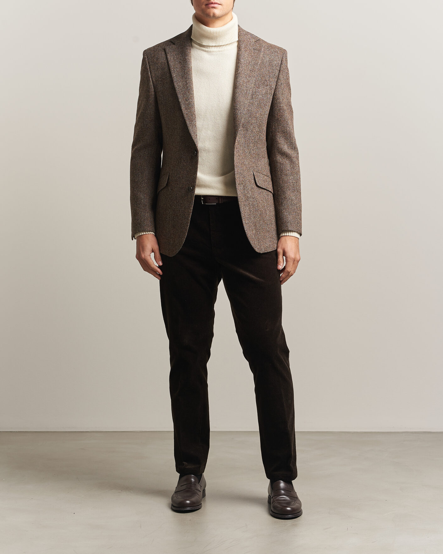 Homme | Blazers | Walker Slater | Edward Shetland Wool Donegal Blazer Tobacco