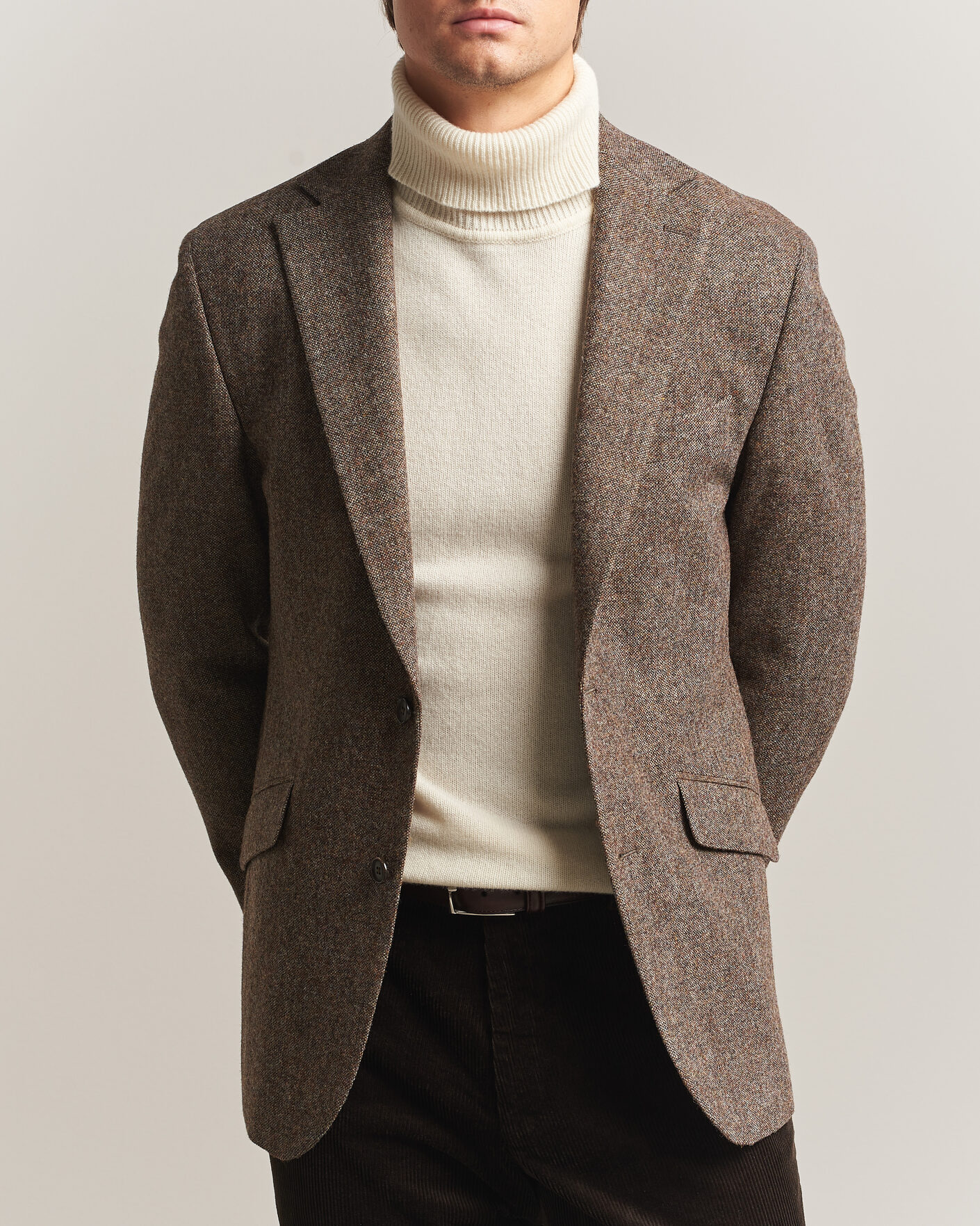 Homme | Blazers | Walker Slater | Edward Shetland Wool Donegal Blazer Tobacco