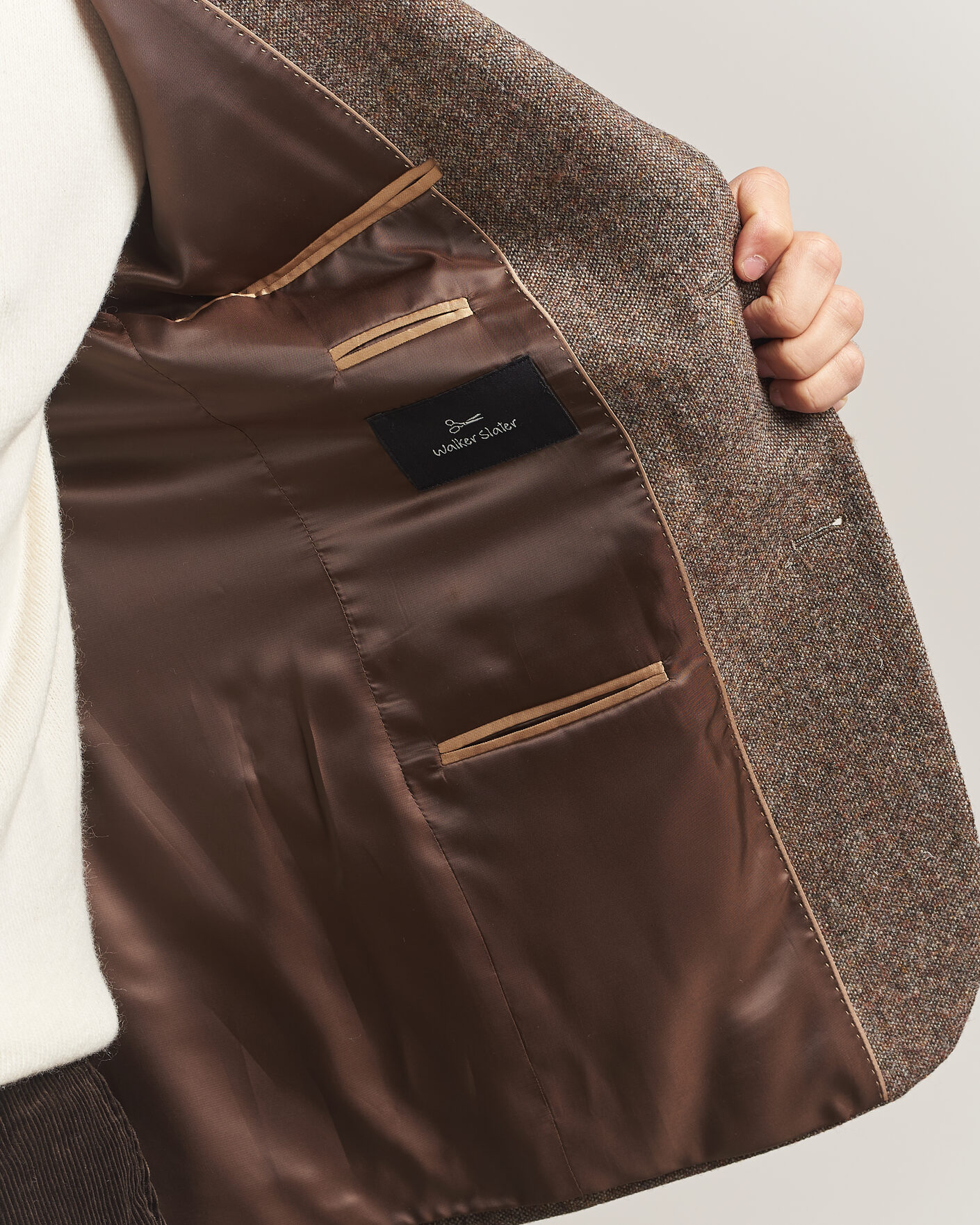 Homme | Blazers | Walker Slater | Edward Shetland Wool Donegal Blazer Tobacco