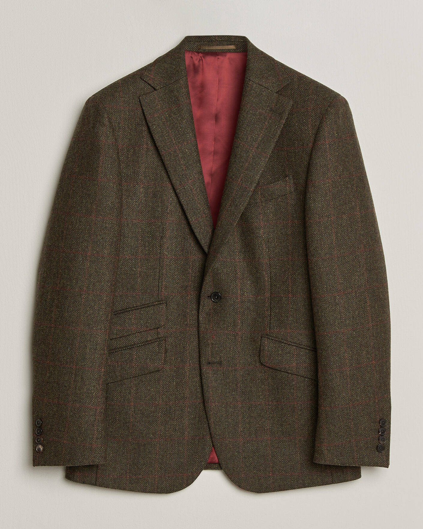 Heren | Blazers | Walker Slater | Edward Lambswool Windowpane Blazer Green