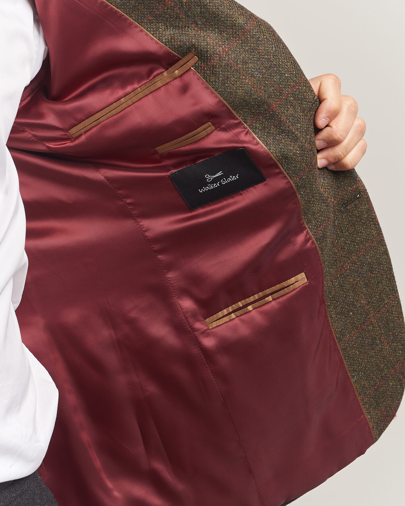 Heren | Blazers | Walker Slater | Edward Lambswool Windowpane Blazer Green