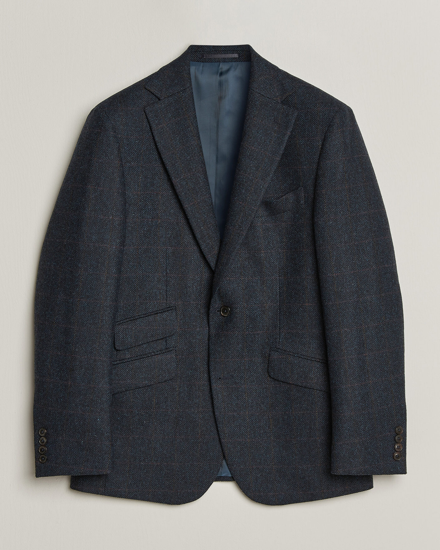 Homme | Blazers | Walker Slater | Edward Lambswool Windowpane Blazer Navy