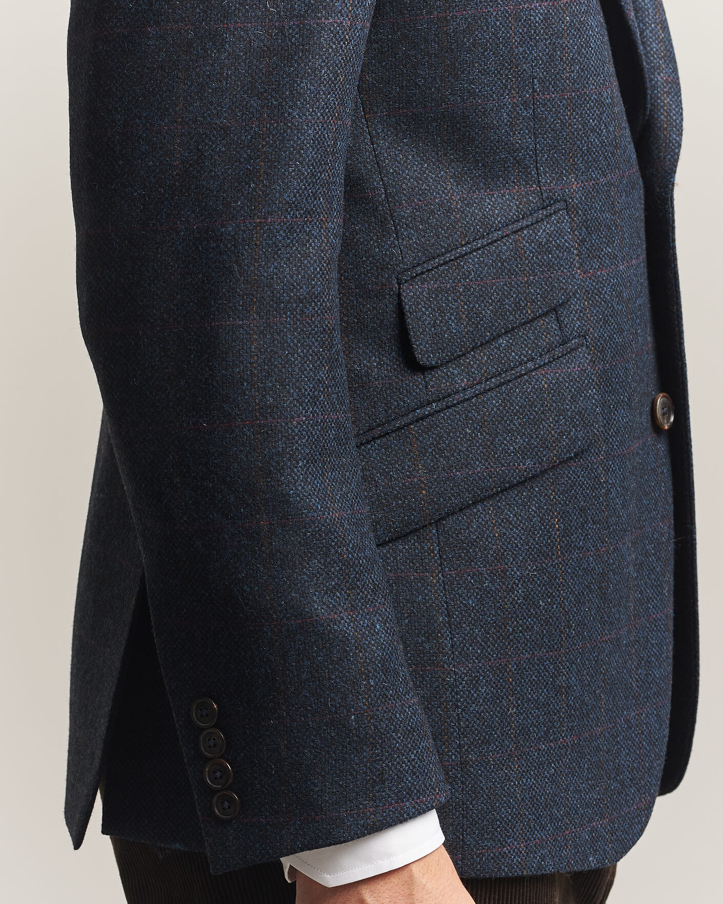 Homme | Blazers | Walker Slater | Edward Lambswool Windowpane Blazer Navy