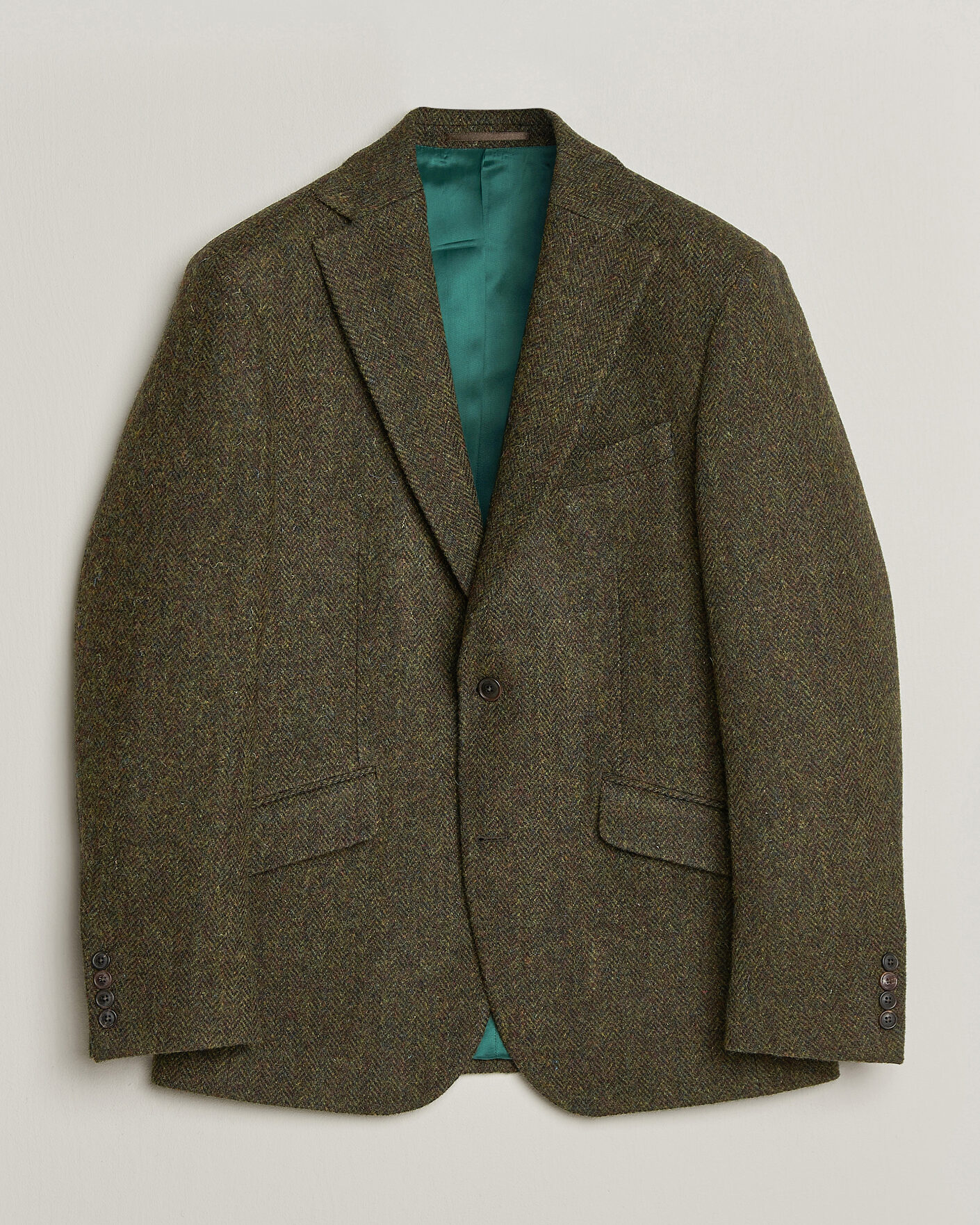 Heren | Blazers | Walker Slater | Edward Harris Tweed Herringbone Blazer Green