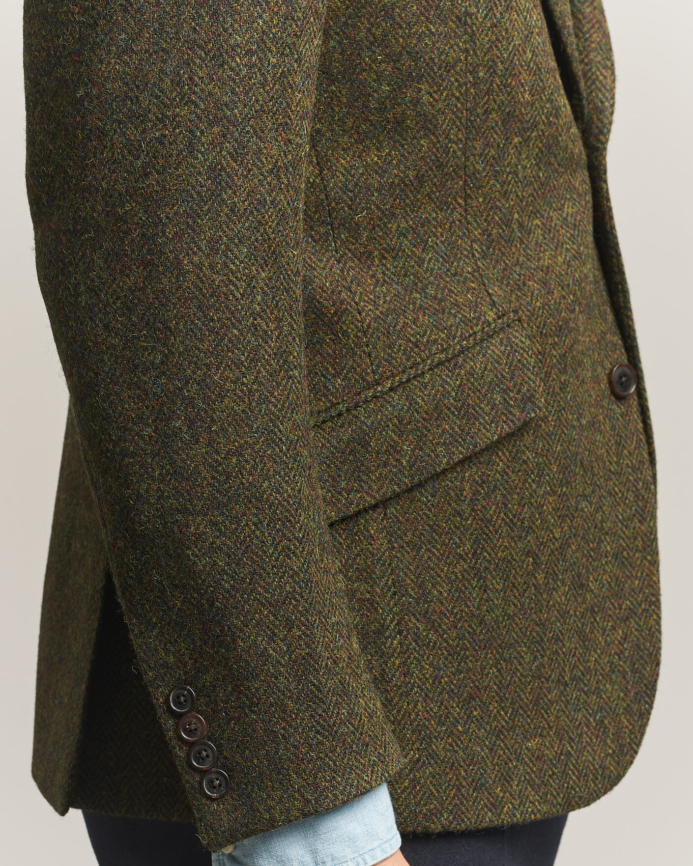 Heren | Blazers | Walker Slater | Edward Harris Tweed Herringbone Blazer Green