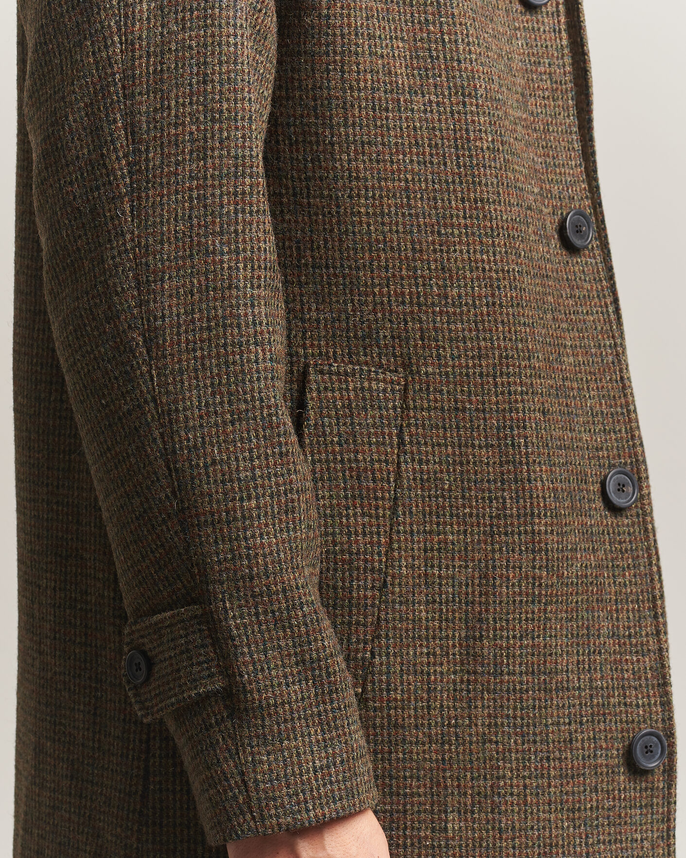 Homme | Manteaux Et Vestes | Walker Slater | Sherlock Harris Tweed Microcheck Coat Amber Brown