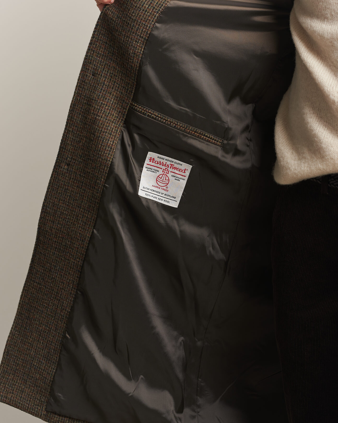 Homme | Manteaux Et Vestes | Walker Slater | Sherlock Harris Tweed Microcheck Coat Amber Brown